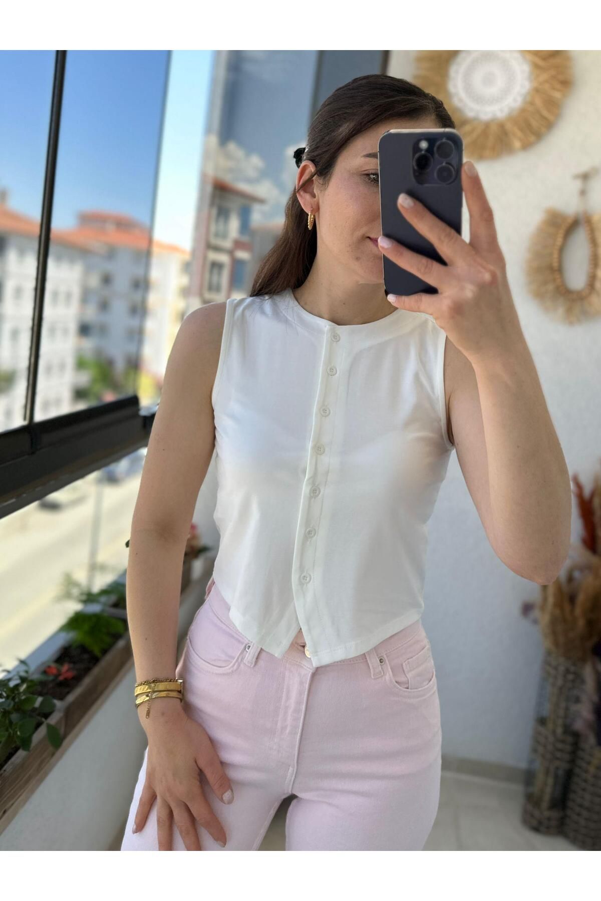 TUNAM BUTİK DÜĞMELİ ULTRA ESNEK YELEK