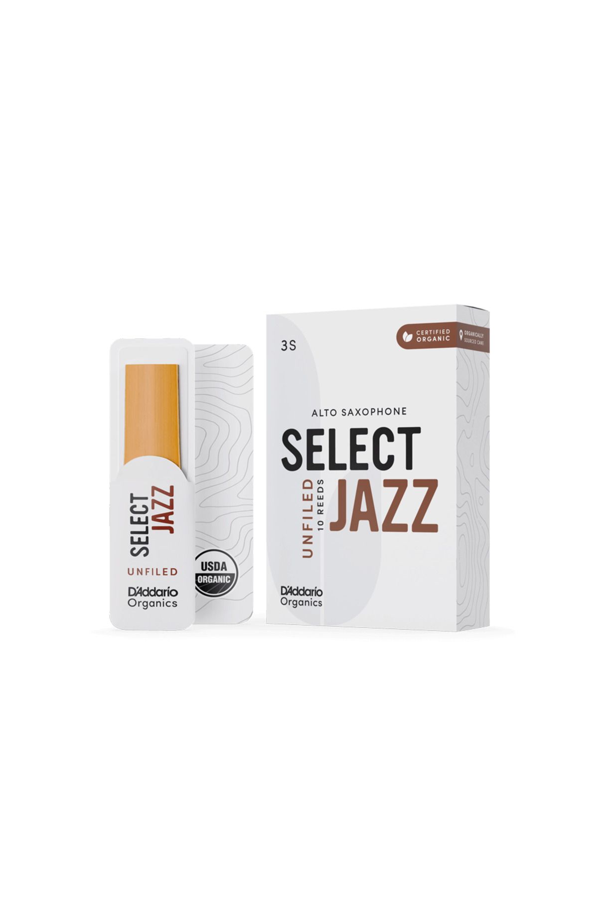 Daddario D'Addario Woodwinds Organic Select Jazz Unfiled Alto Saksafon Kamışı No:3 Soft