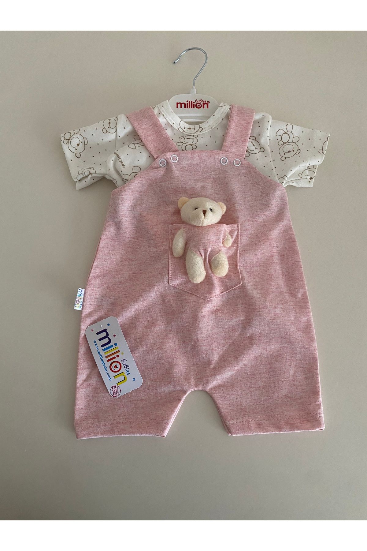 MİLLİON BEBE Million babies Sevimli ayıcıklı 2’li tulum seti