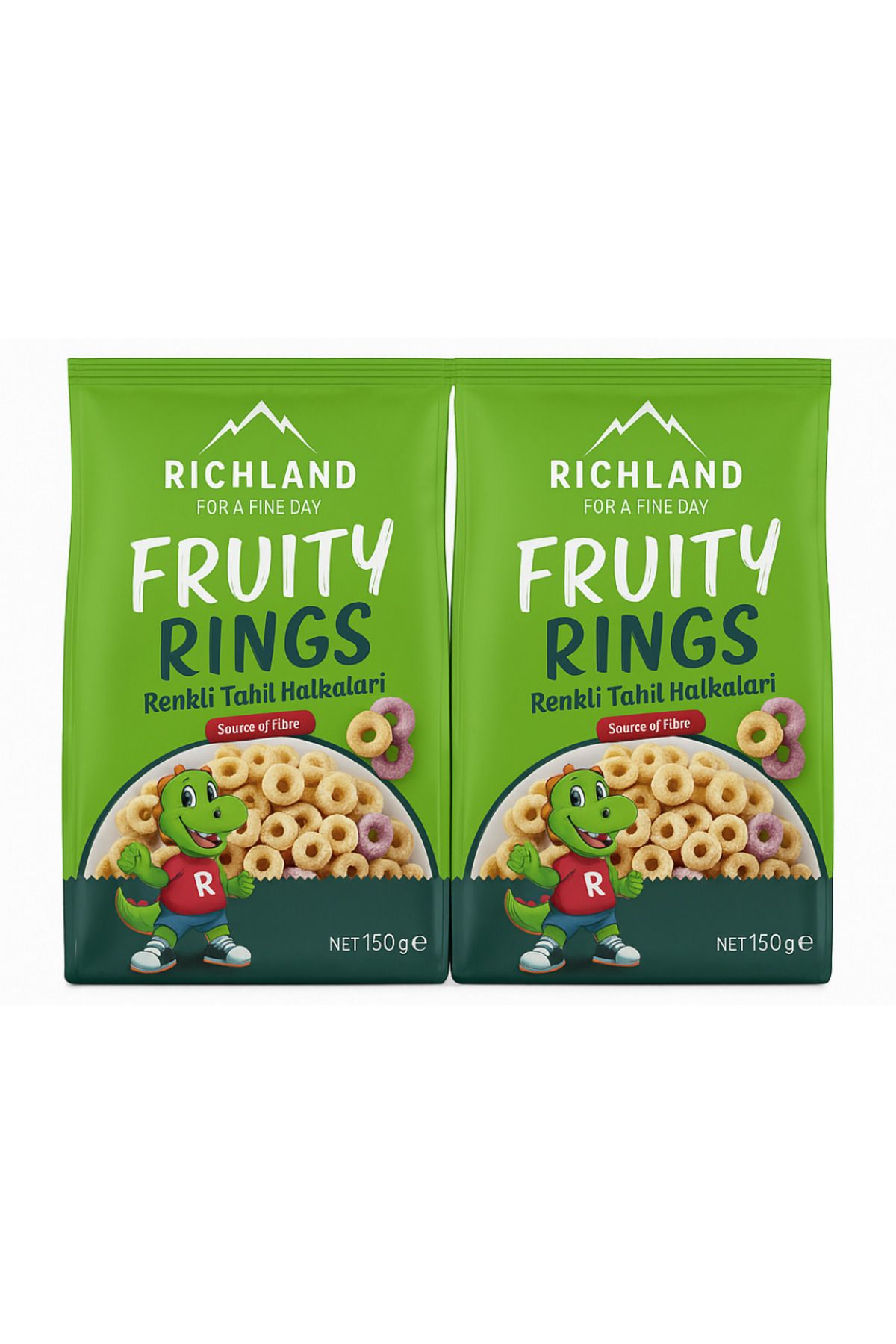 Richland Fruity Rings Renkli Tahıl Halkaları 150 G - (2'Lİ SET)
