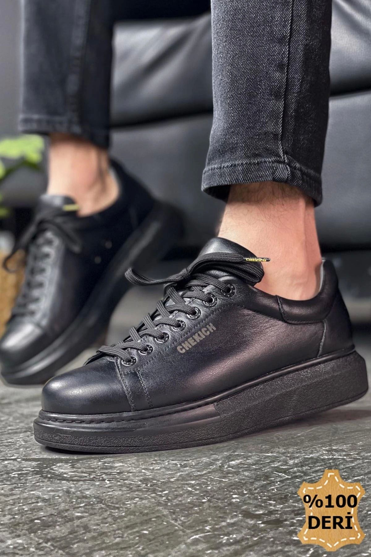 OurStyles CH257 DST Estrella Deri Erkek Ayakkabı SIYAH