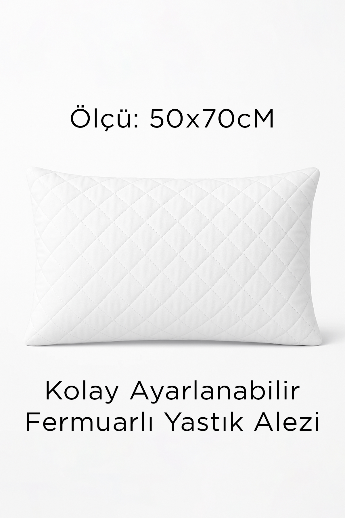 2 Pcs Quilted 50x70cm Pillow Flare | Zippered Pillow Protective Cover Set 2pcs