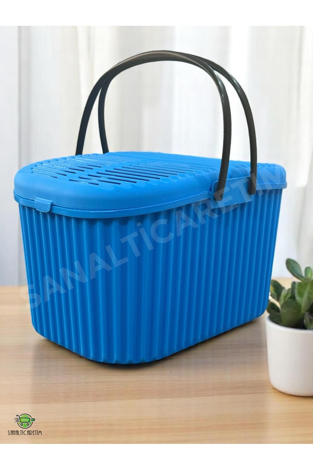 SANALTİCARETİM Mavi Piknik Sepeti 30 lt.