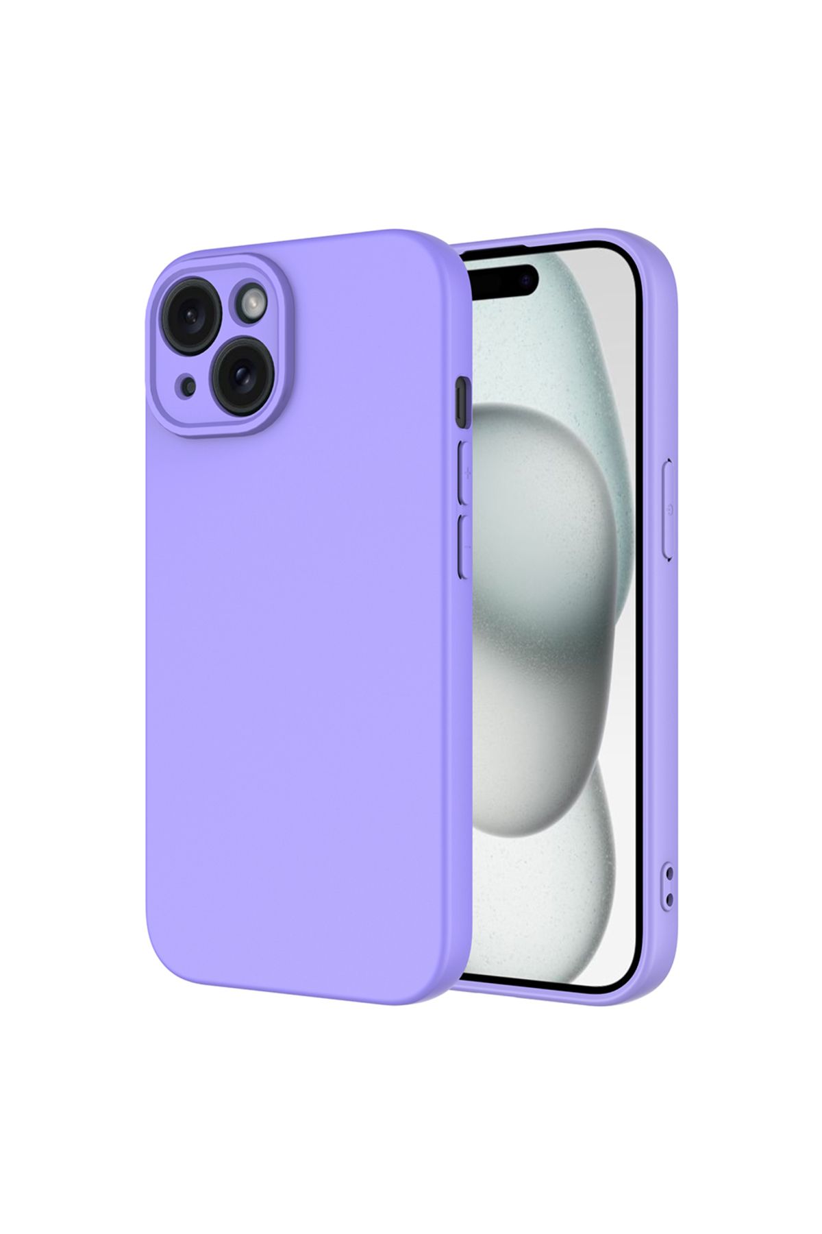 halkhouse Apple iPhone 15 Kılıf Renkli Esnek Kırılmaz Yüksek Koruma Silikon Marra Kapak