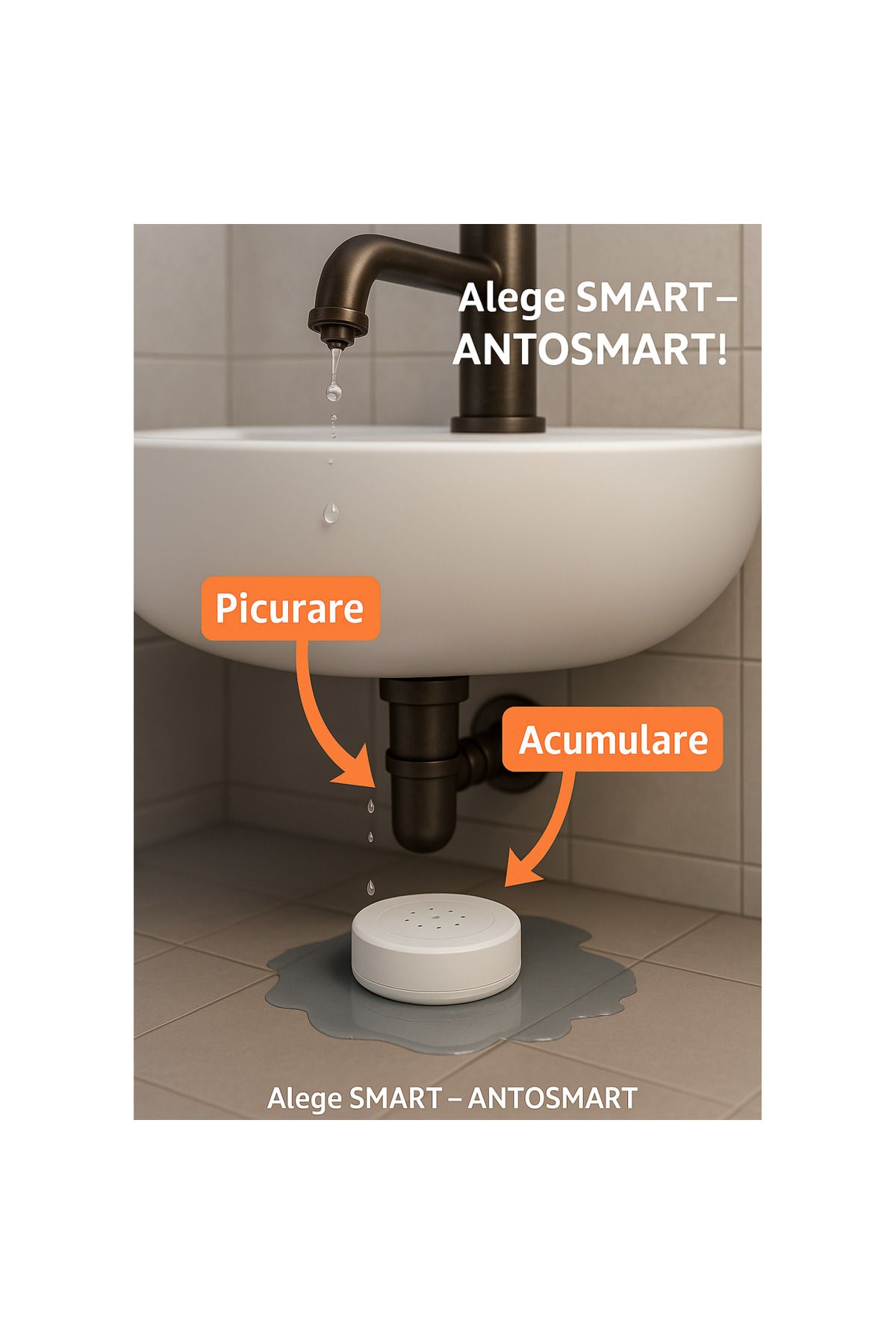 ANTOSMART-Flood Sensor with 80 dB Alarm and Wi-Fi Connectivity 5