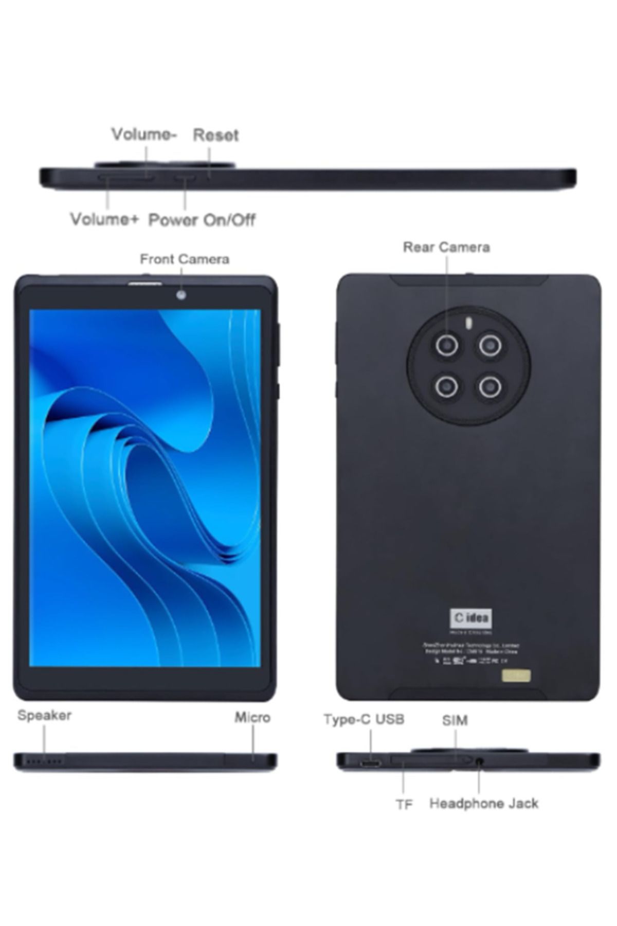 CIDEA-C Idea Cm815 8 Inch 6gb Ram 256gb Android 12.0 Tablet With Hd Ips Display -assorted Colours 5