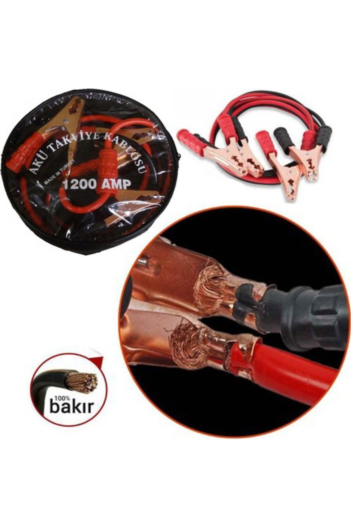 STOREMAX Akü Takviye Kablosu 1200 Amper (Taşıma Çantalı) TrendBazaar 1057563