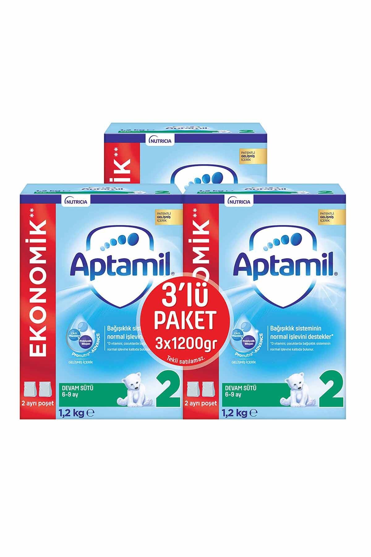2 Prebiyotikli Devam Sütü 1200 gr X 3 Adet 3600 gr