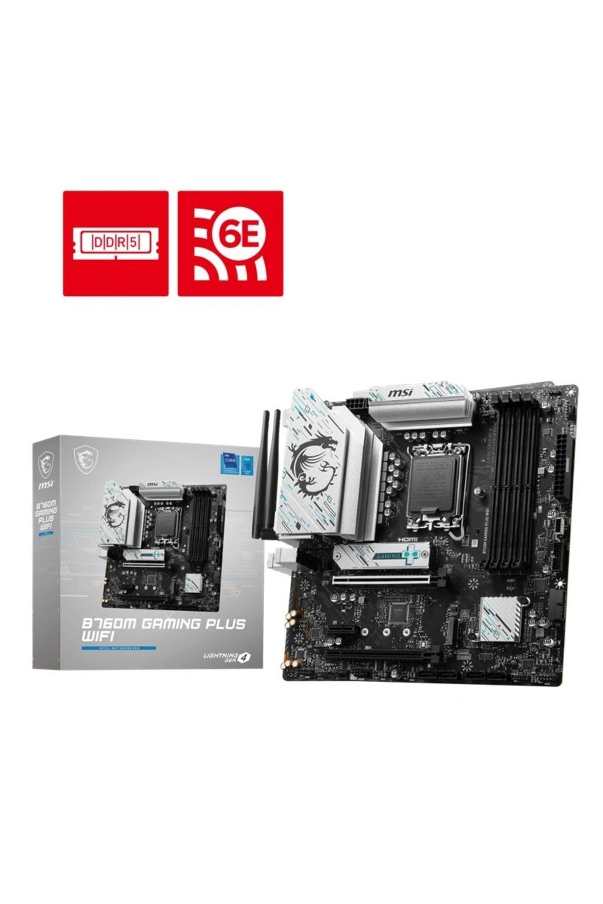 ShopNova MSI B760M GAMING PLUS WIFI DDR5 6800MHZ 2XHDMI 2XDP 2XM.2 USB 3.2 MATX 1700P (12. / 13. VE 14. NESİL