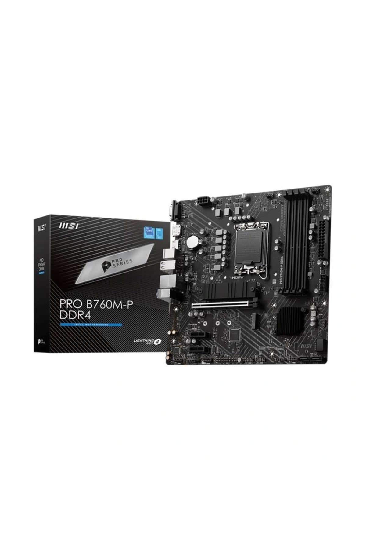 ShopNova MSI PRO B760M-P DDR4 4600MHZ 1XHDMI 1XDP 2XM.2 USB 3.2 ATX 1700P (12. / 13. VE 14. NESİL İŞLEMCİ UYU