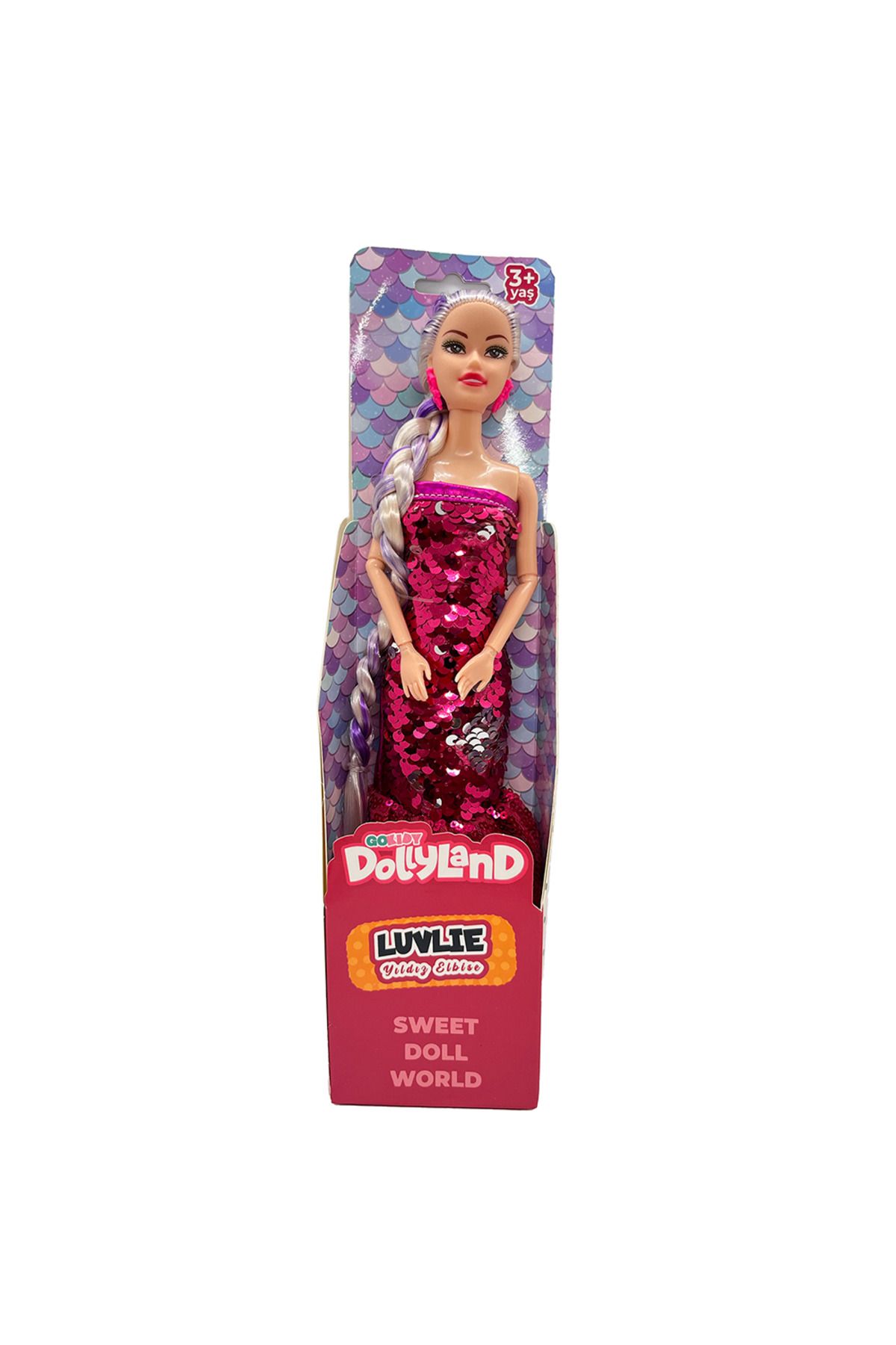 Gokidy DollyLand Manken Bebek Payetli Yıldız Elbise - Pembe