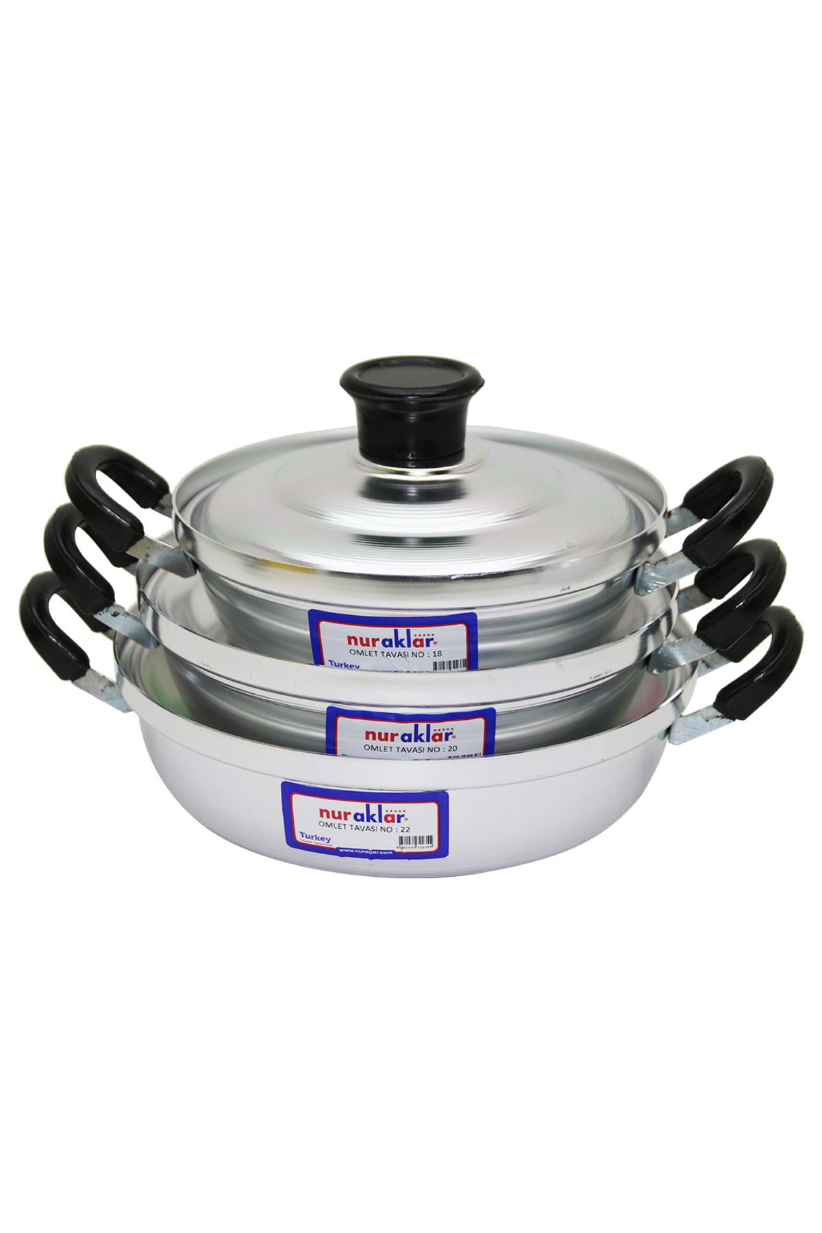Zayla 3LÜ ALÜMİNYUM OMLET SET NO-18-20-22 (5165)