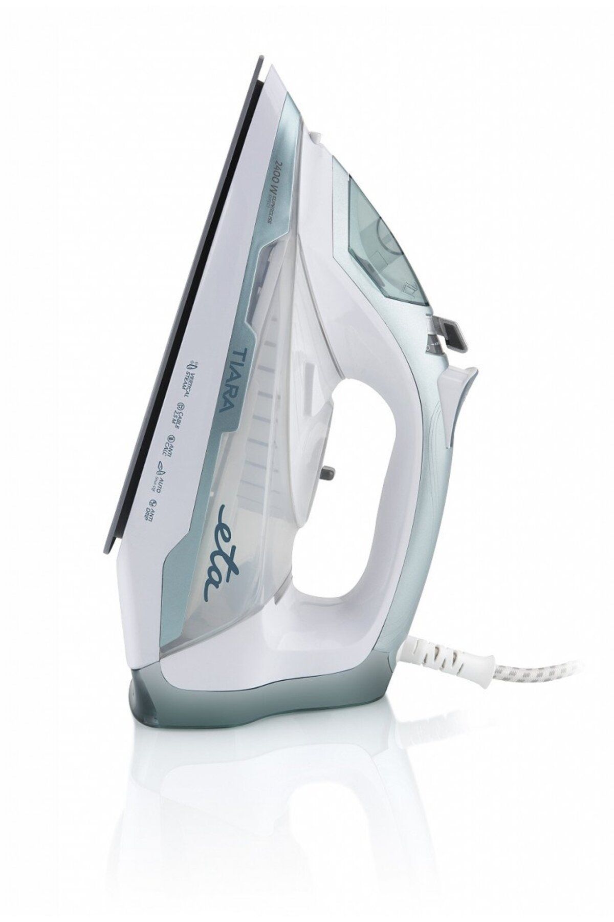ETA-Fier de calcat Tiara II 2269 90000, 2400 W, 450 ml, 140 g/min, talpa Eloxium 3