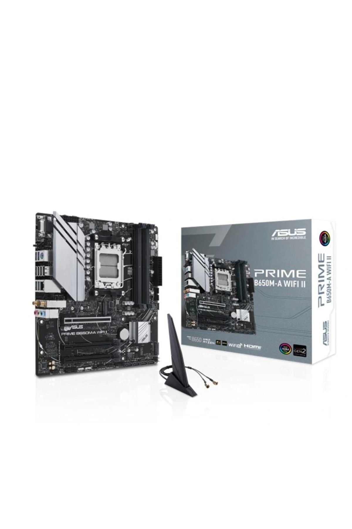 ShopNova ASUS PRIME B650M-A WIFI II DDR5 6400MHZ 1XVGA 1XHDMI 1XDP 2XM.2 USB 3.2 MATX AM5 ( AMD AM5 7000 SERİ