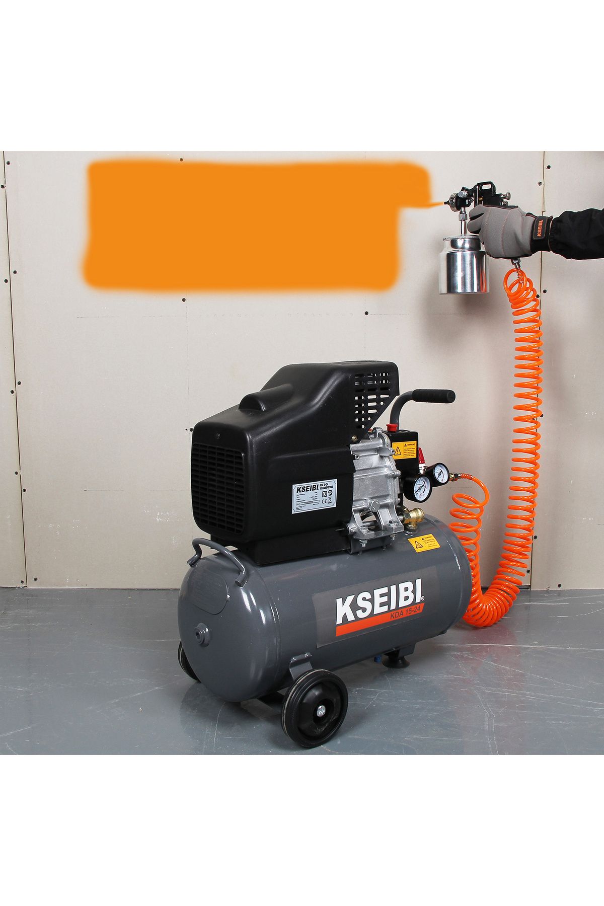 kseibi-ضاغط الهواء KDA15-24 بسعة 24 لترًا ومحرك بقوة 2 حصان وقوة 1500 واط 2