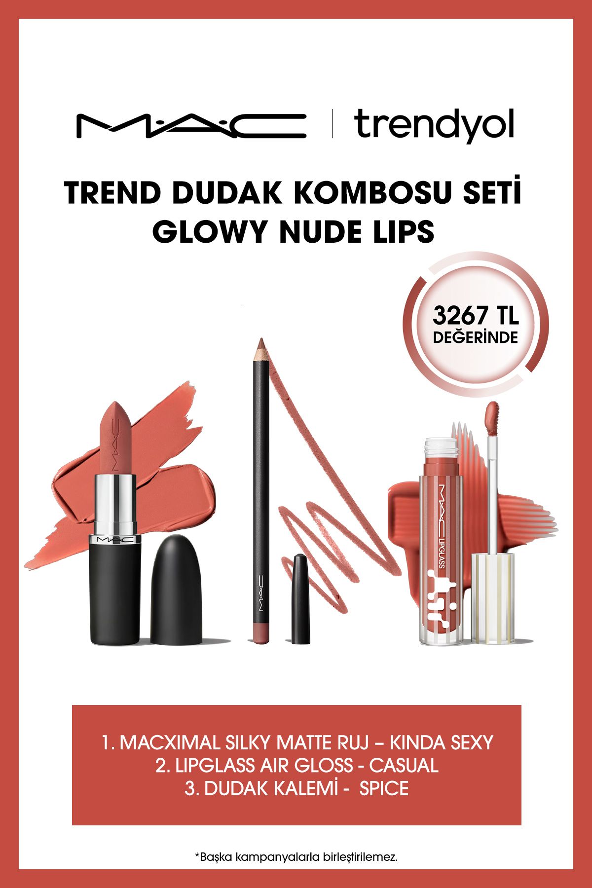 M.A.C Trend Dudak Kombosu Seti Glowy Nude Lips