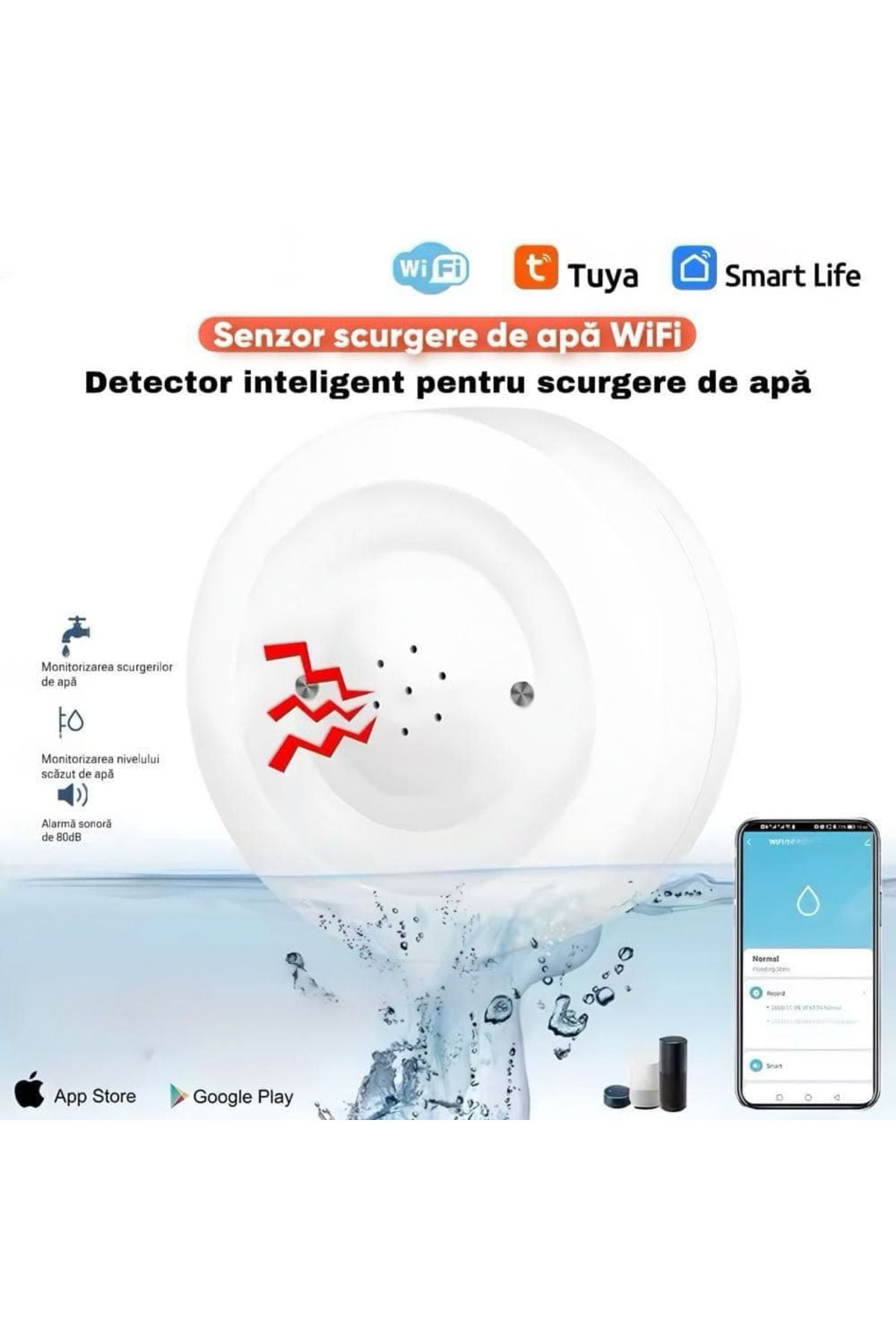 ANTOSMART-Flood Sensor with 80 dB Alarm and Wi-Fi Connectivity 3