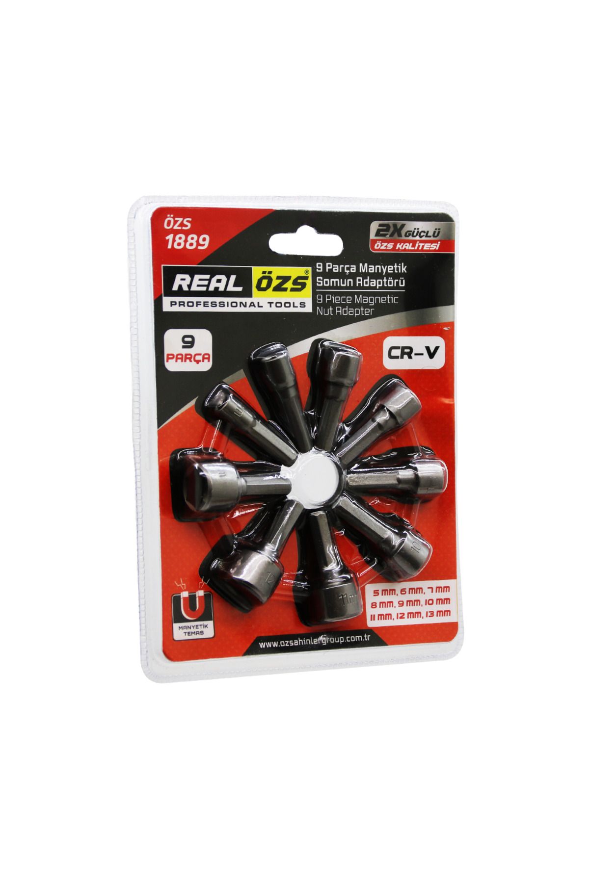 STOREMAX OZN 9 PARÇA - 5-13 MM MANYETİK SOMUN SÖKME - ÇATI ADAPTÖRÜ OZNstre 1094633