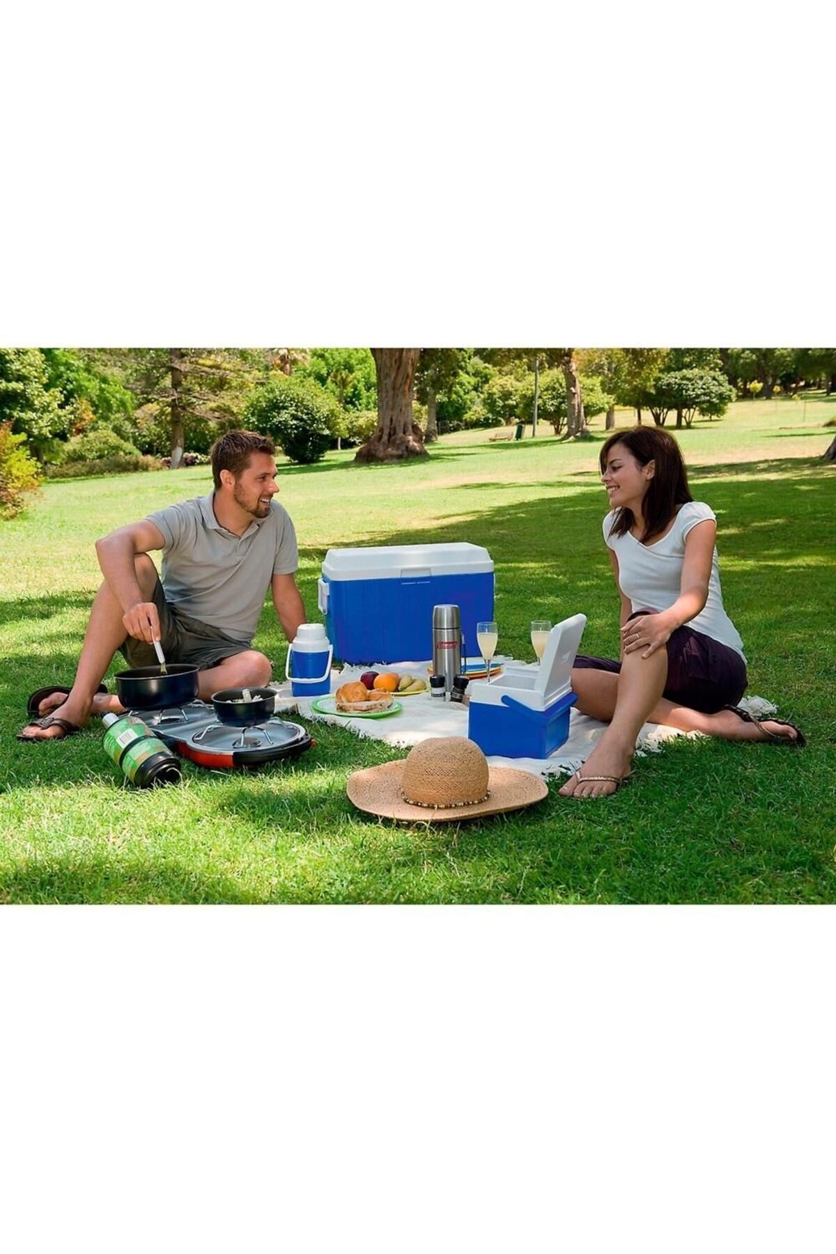 Coleman 3-Piece Cooler Combo 48 QT 45.4 Lt BL Combo 5 QT 3 Gal. C002 Buzluk Set