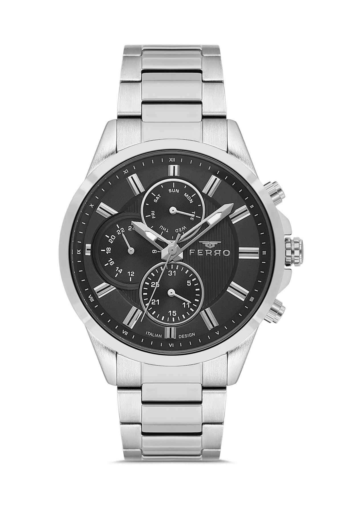 FERRO Gümüş Çelik Kordon Erkek Kordl Saata FM11533AWT-A2