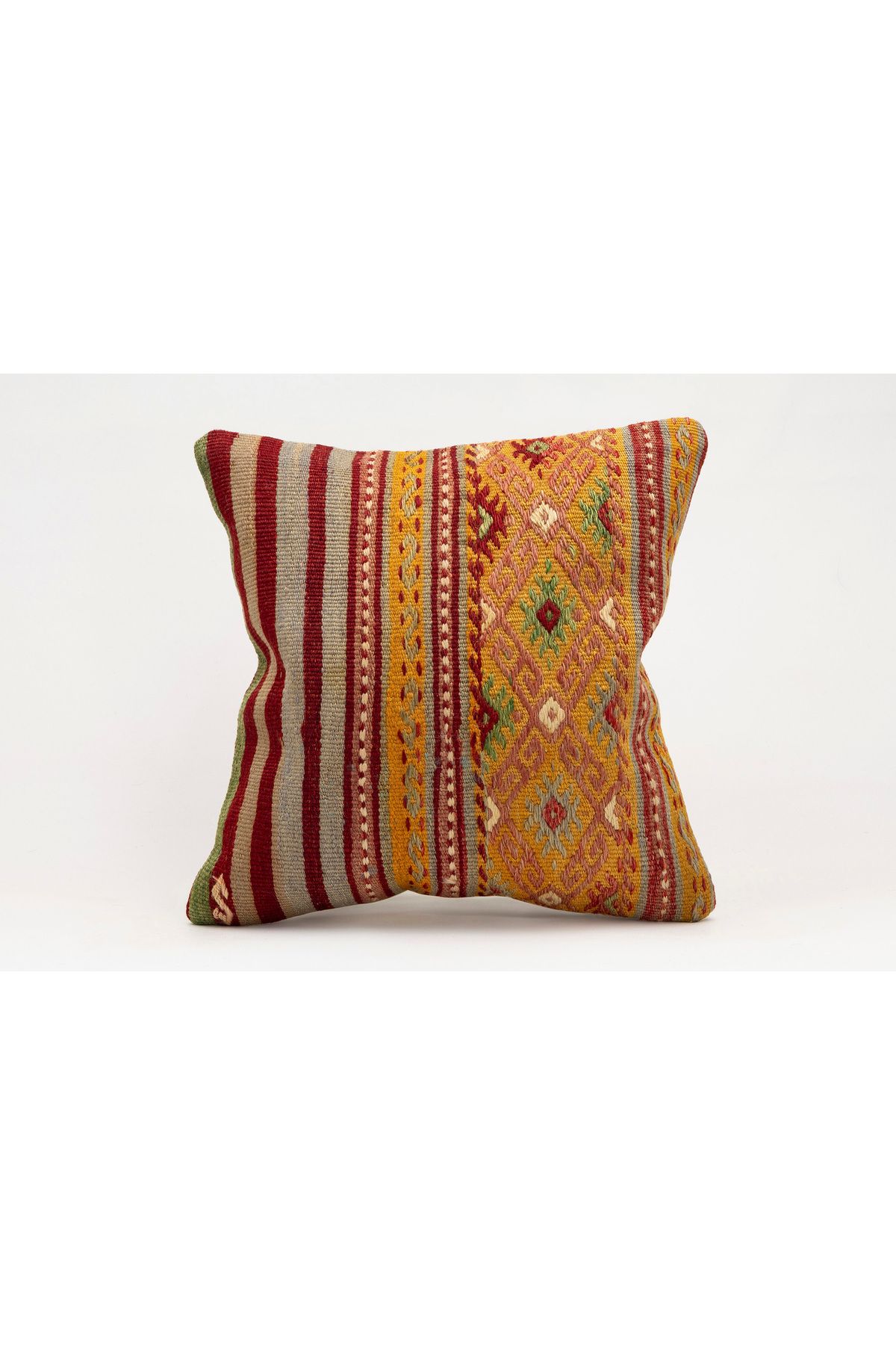 Kilim Whole Sale El Yapımı Kilim'den Yapılmış Vintage Kırlent Kılıfı, Yün, 40x40 Cm