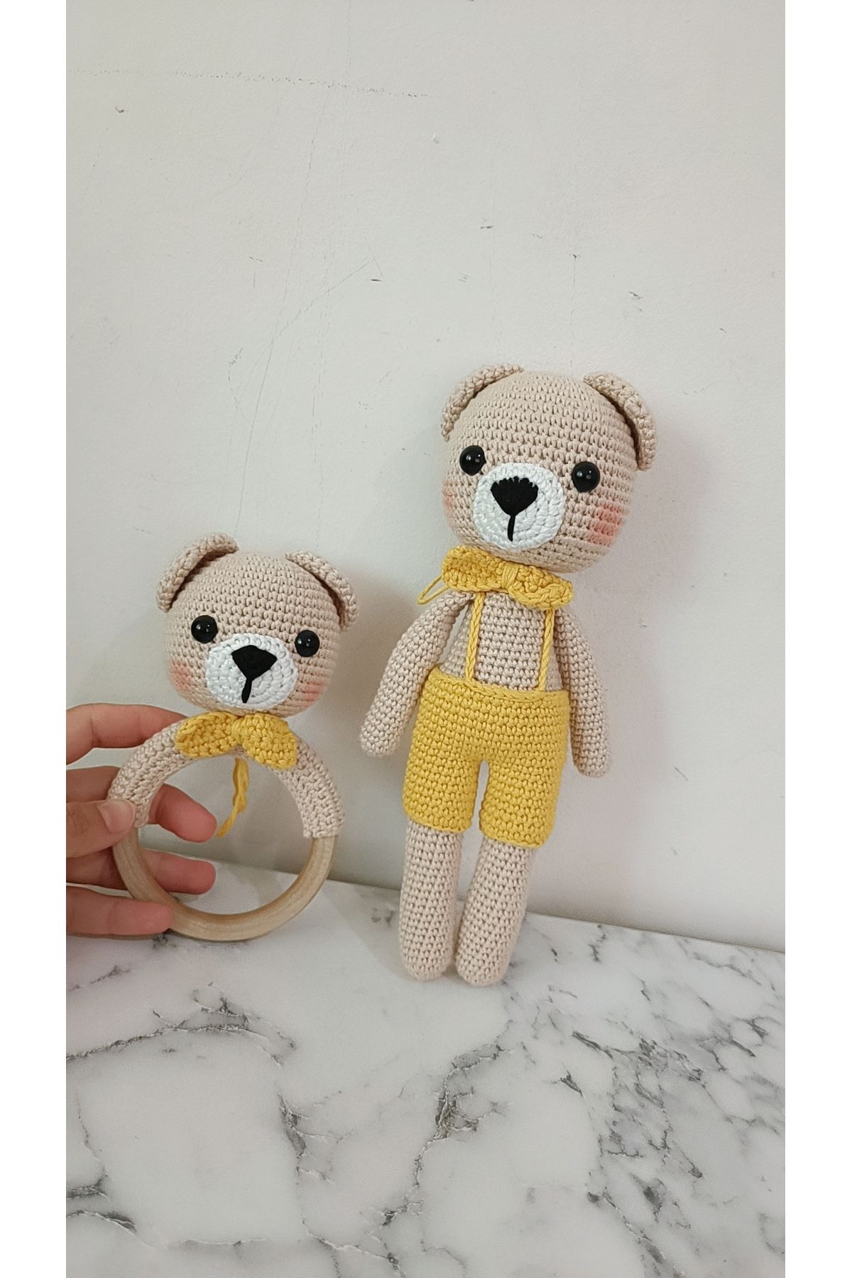 AYÇA ACUN Amigurumi çıngırak ve ayıcık 2li set