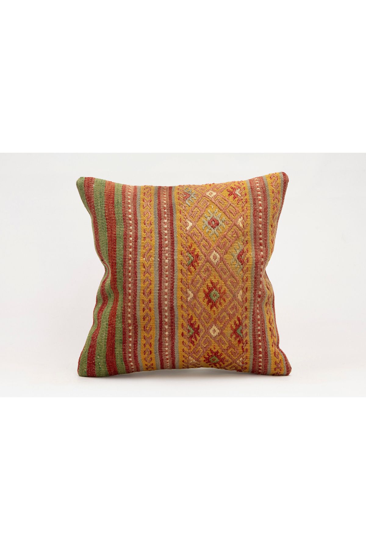 Kilim Whole Sale El Yapımı Kilim'den Yapılmış Vintage Kırlent Kılıfı, Yün, 40x40 Cm