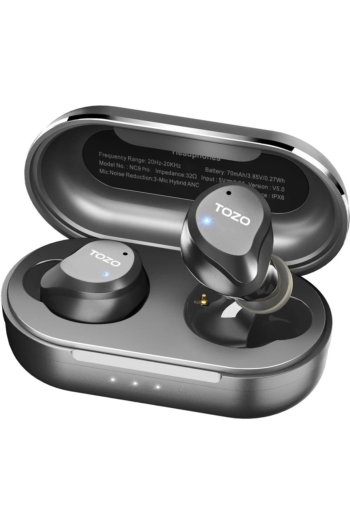 THOSBY NC9 Pro Aktif Gürültü Engelleyici Özellikli Bluetooth 5.3 Kablosuz TWS Kulaklık - Siyah