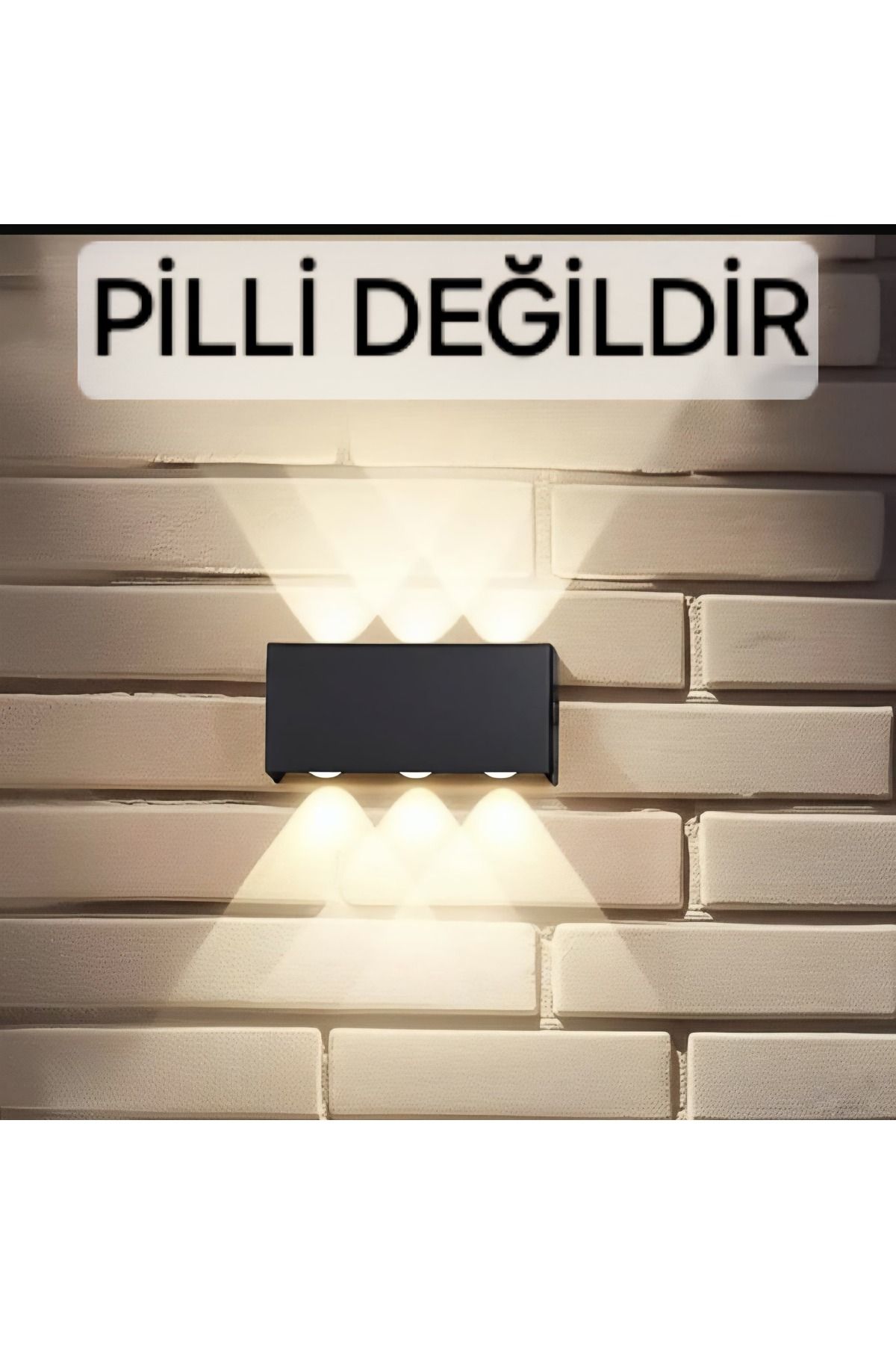 Edison Dekoratif Modern Aplik Çift Yönlü Düz Kasa Şık Yeni Nesil Aplik (DİKKAT! PİLLİ DEĞİLDİR !)