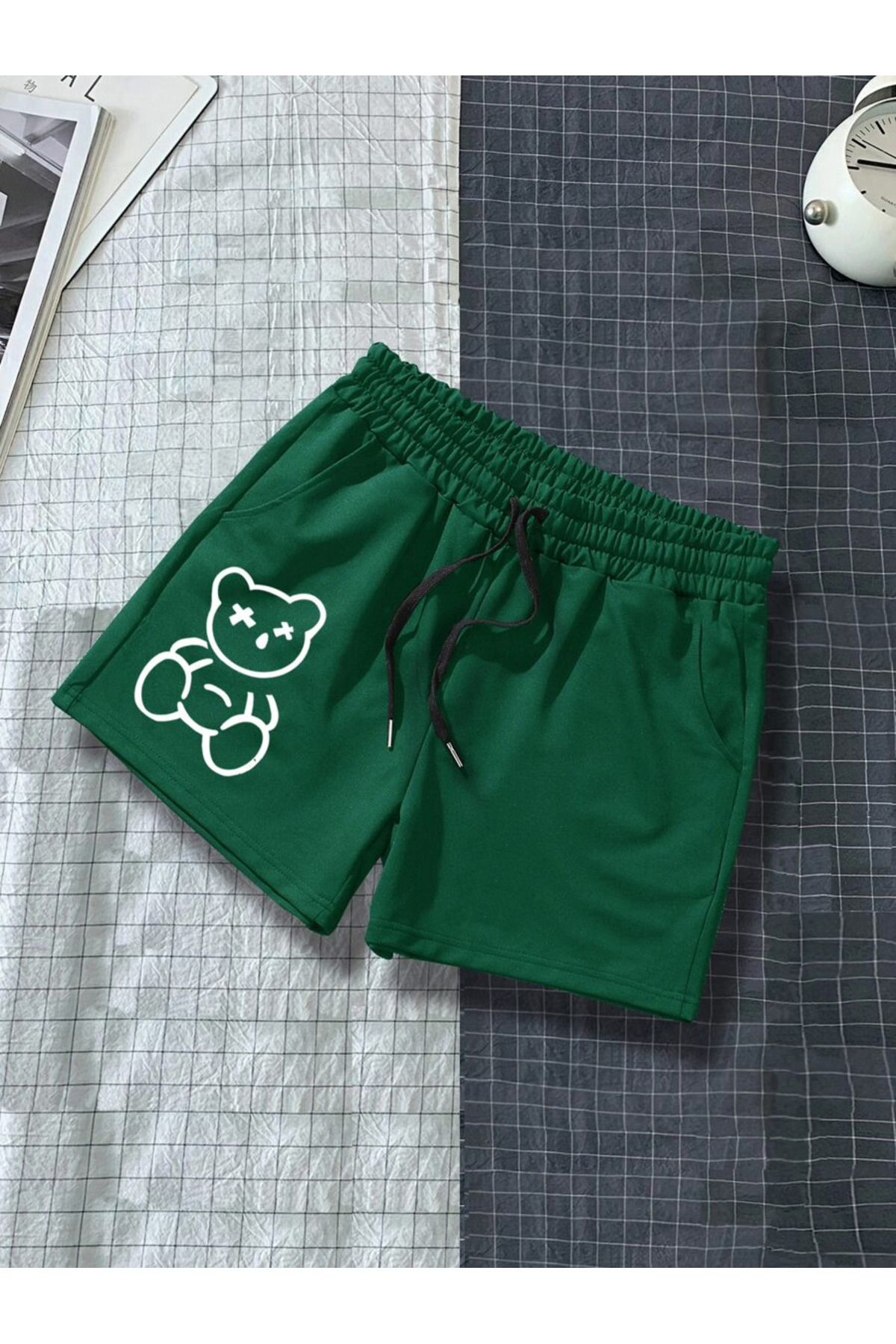 Bolders Outdoors Baskılı Yeşil Renk Şort