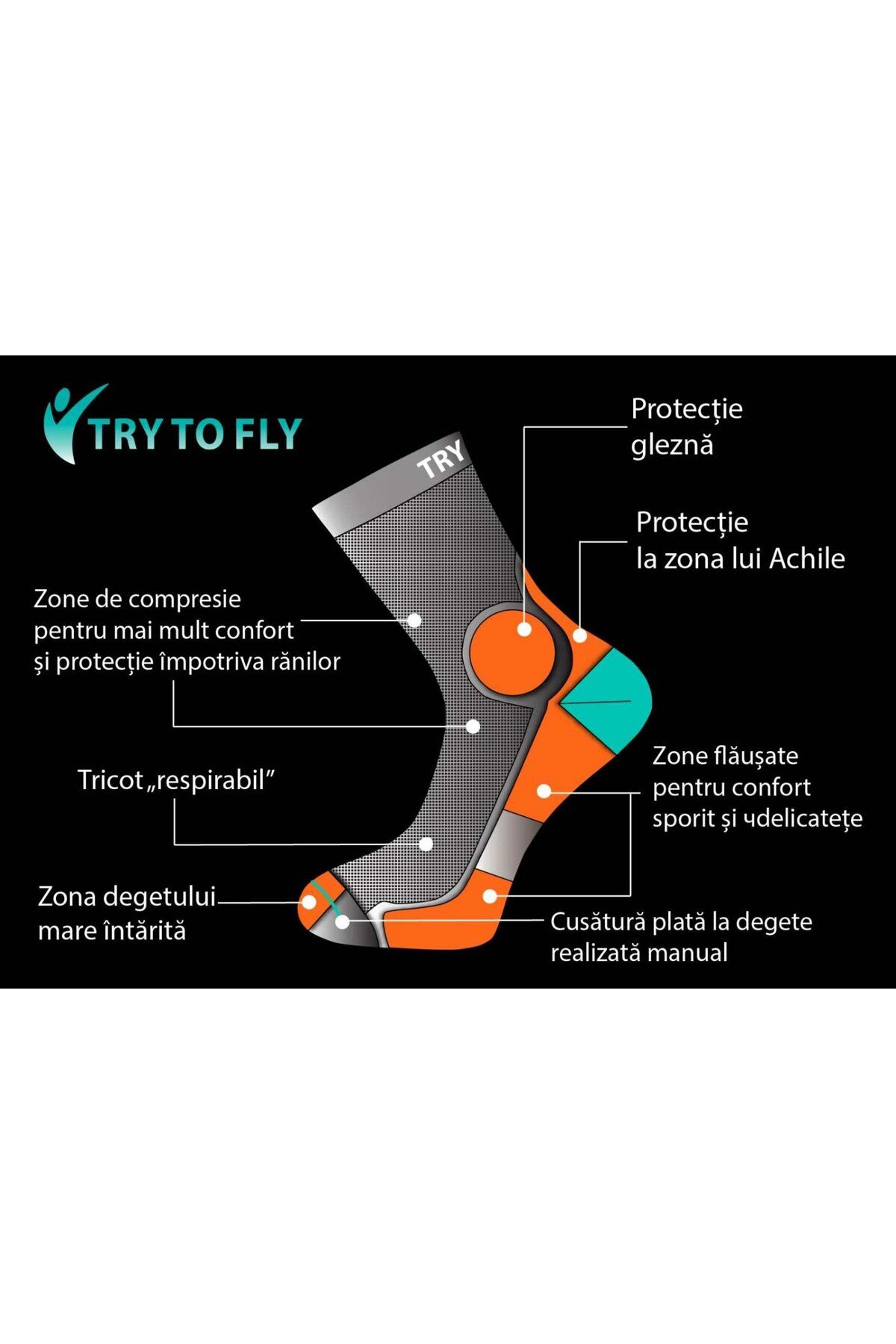 Try to Fly-Red Compression Socks 3