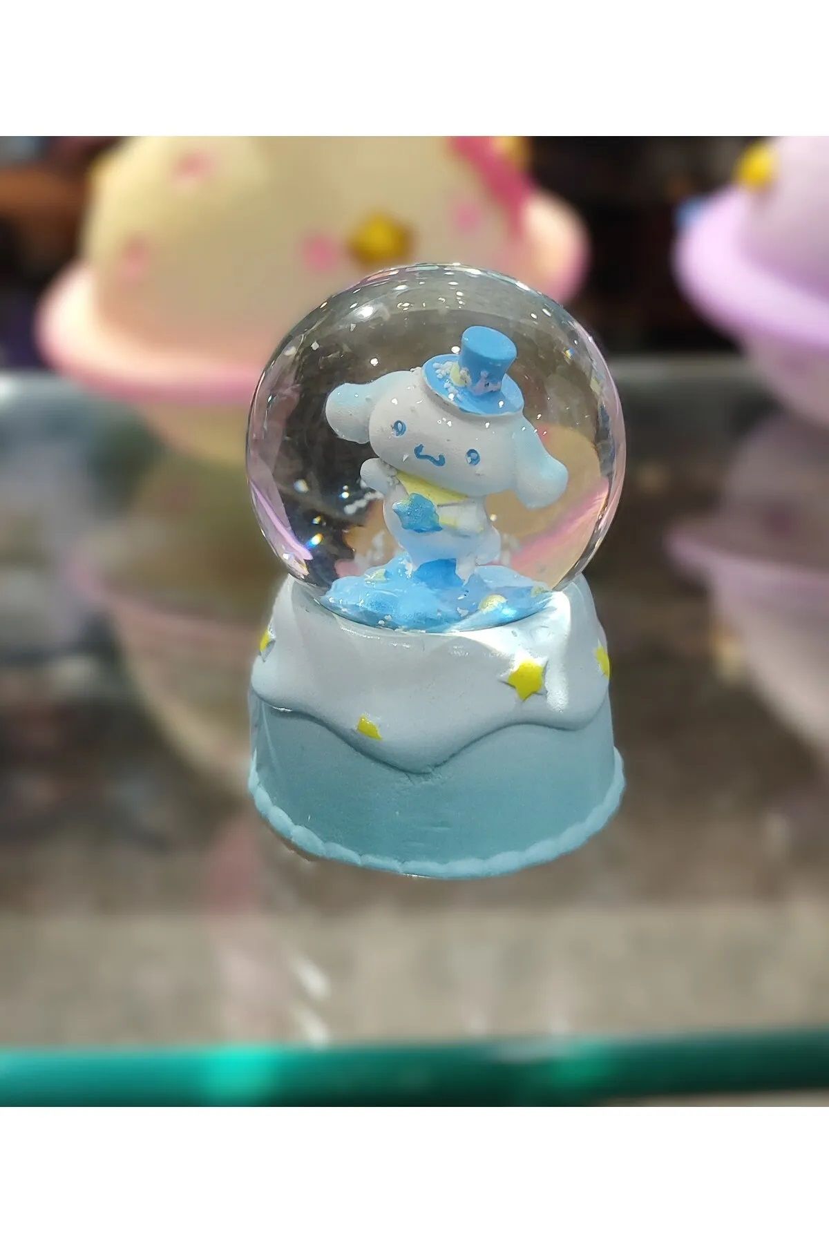 zeynobella Kuromi,melody,cinnamoroll figürlü küçük boy ışıklı kar küresi