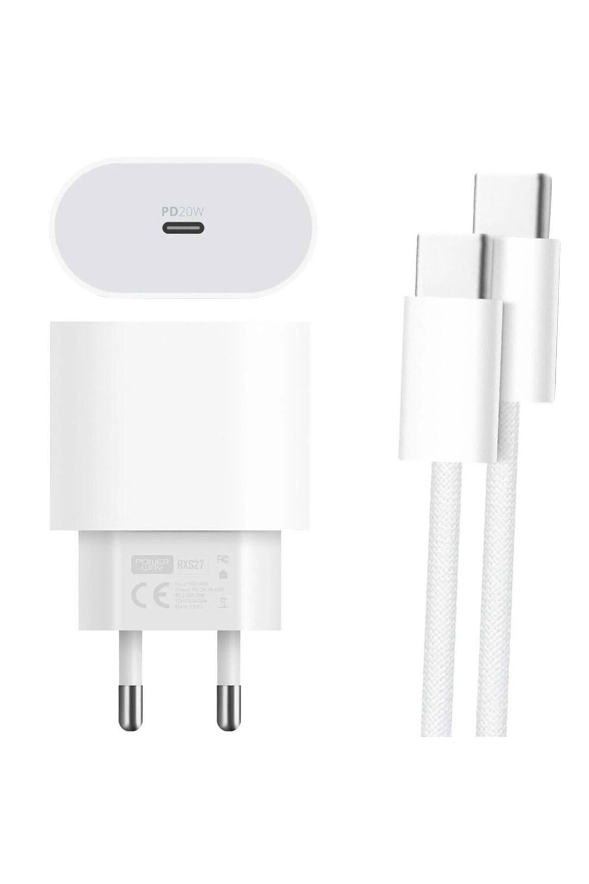 Zayla 20 WATT TYPE-C ŞARJ BAŞLIK ADAPTÖRÜ + KABLO SETİ (APPLE 15 PRO-PROMAX UYUMLU) (5165)