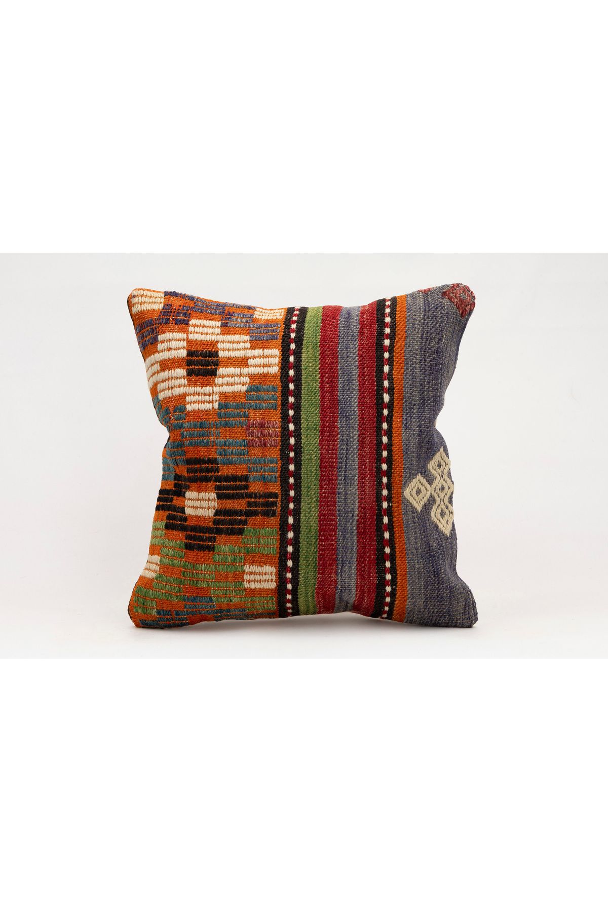 Kilim Whole Sale El Yapımı Kilim'den Yapılmış Vintage Kırlent Kılıfı, Yün, 40x40 Cm