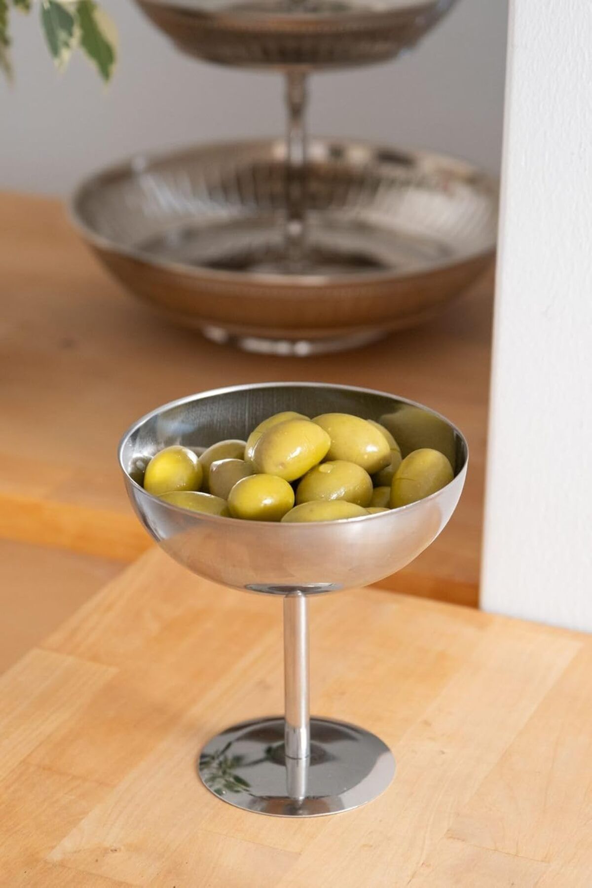 STOREMAX OZN & Stone Metal Yüksek Ayaklı 13 Cm Çerez Sunum Kadehi OZNstre 1094633