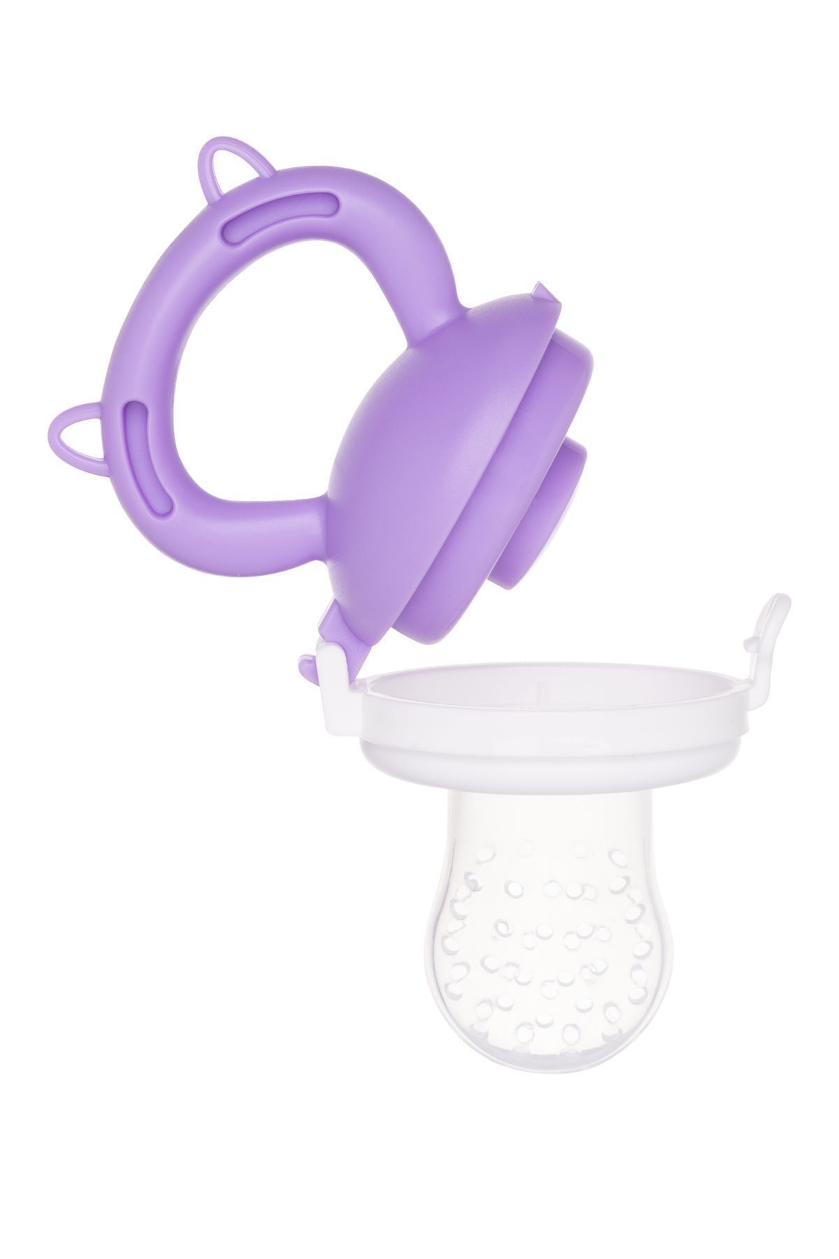 Hanymish Bebekler Için Doğal Delikli Tasarımlı Meyve Süzgeci Emziği Mor fotoğrafı 3 (önizleme)