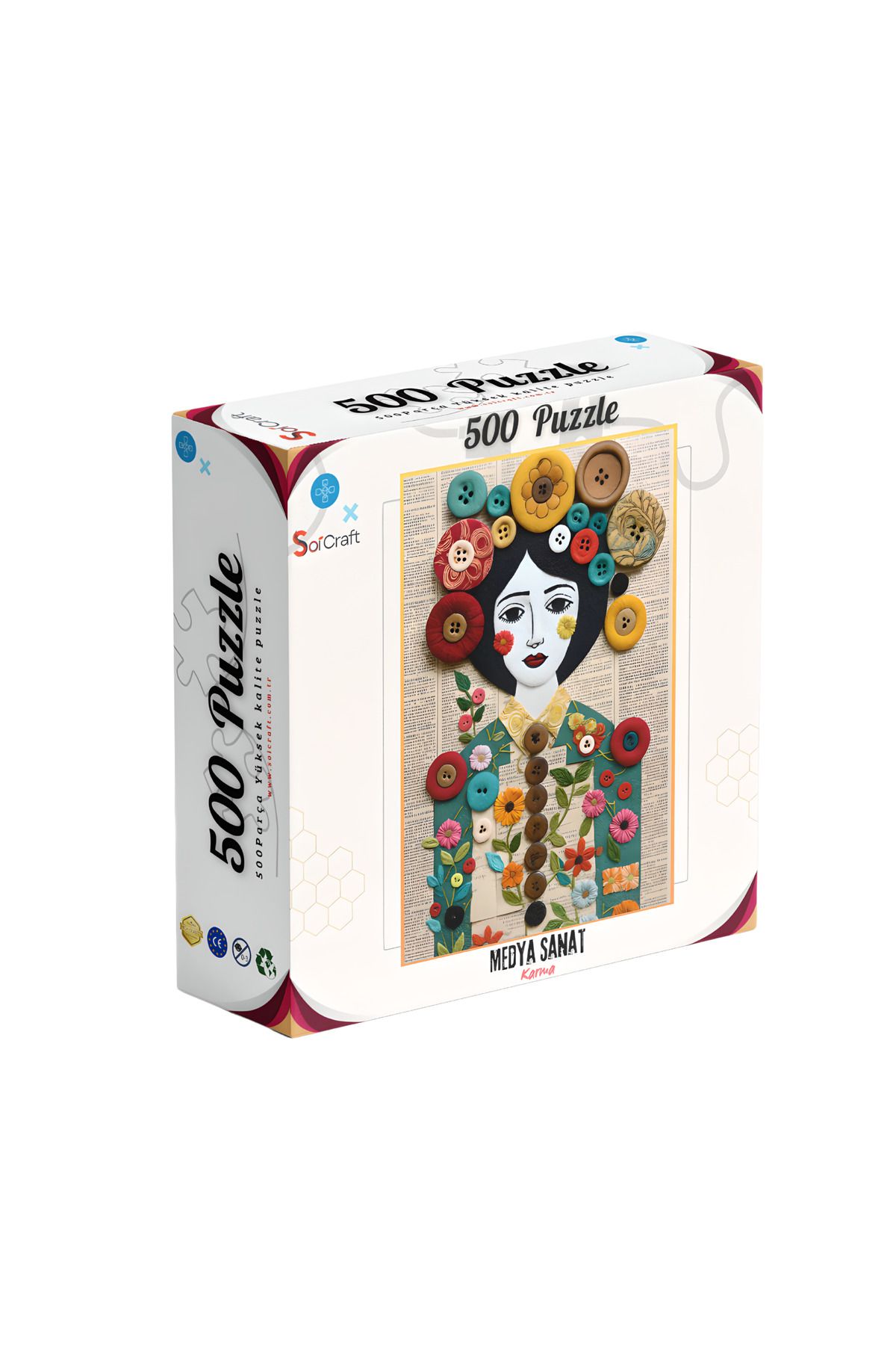 Soi Craft 500 Parça Puzzle Medya Sanat Düğmeli