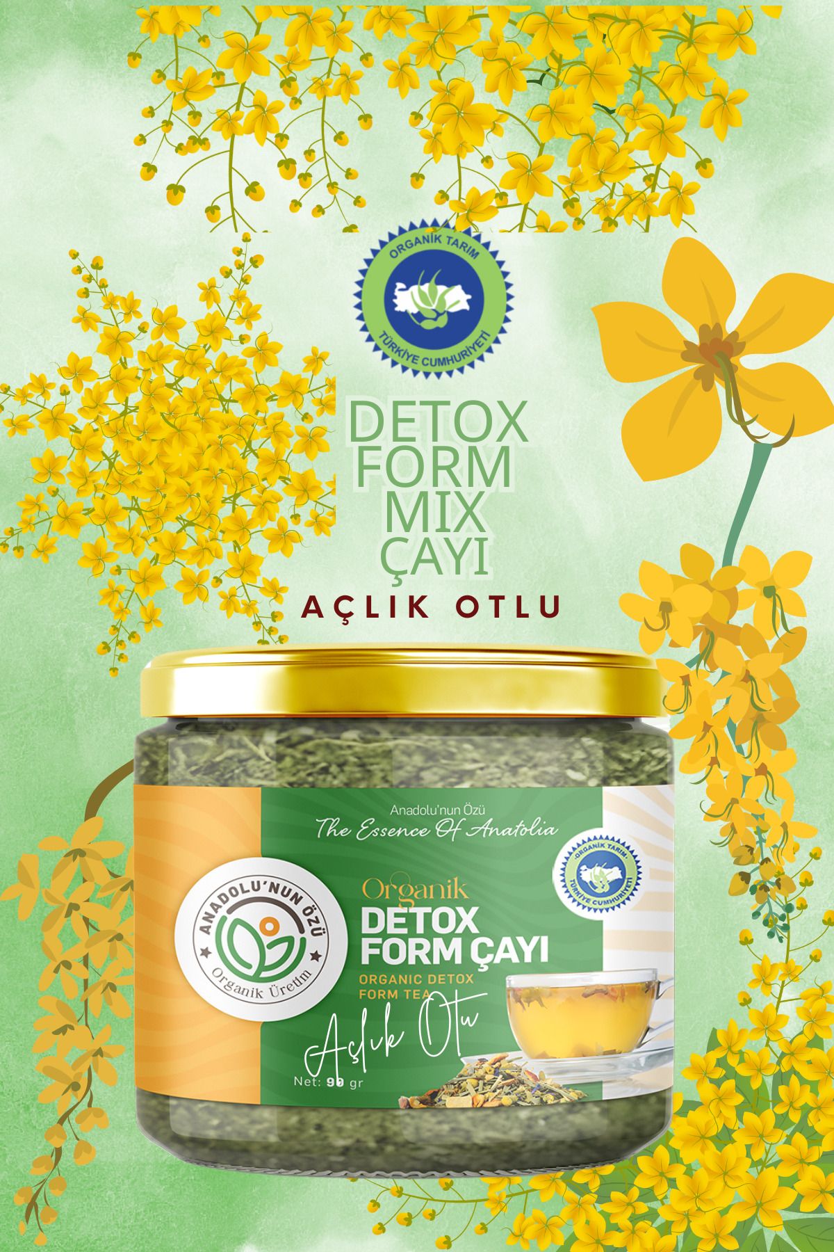 anadolu'nun özü organik üretim Organik Detox Form Çayı (AÇLIKOTU)