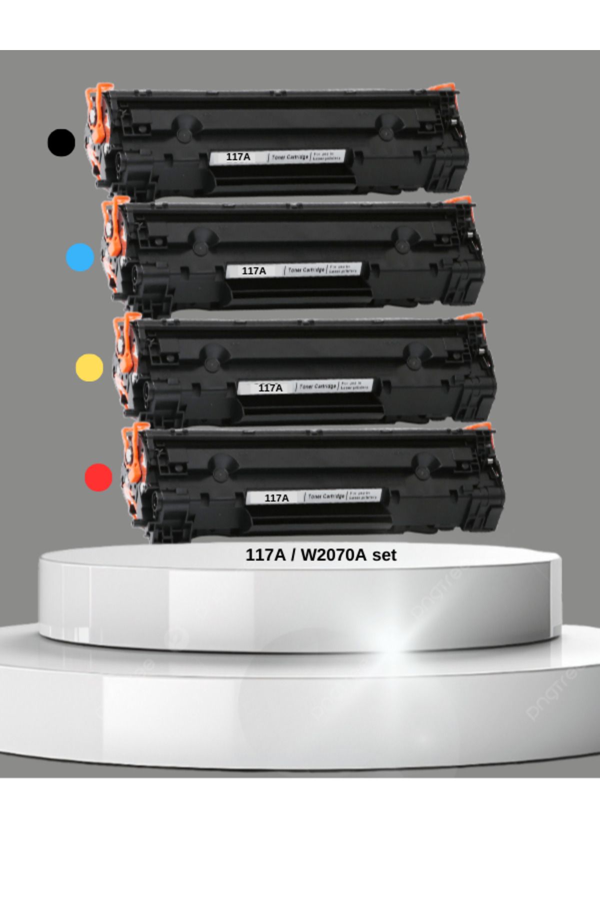 HP 117A W2070A Muadil Toner Seti 4 Renk - HP Color Laser MFP 178nw (4ZB96A / M178) Uyumlu Çipli Set