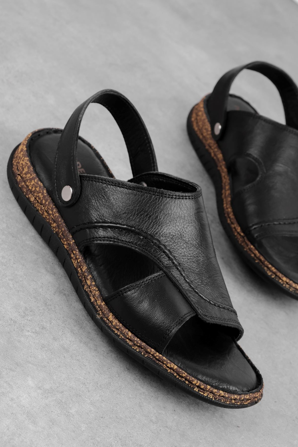 PATRON SHOES Erkek Hakiki Deri Arkadan Geçmeli Terlik
