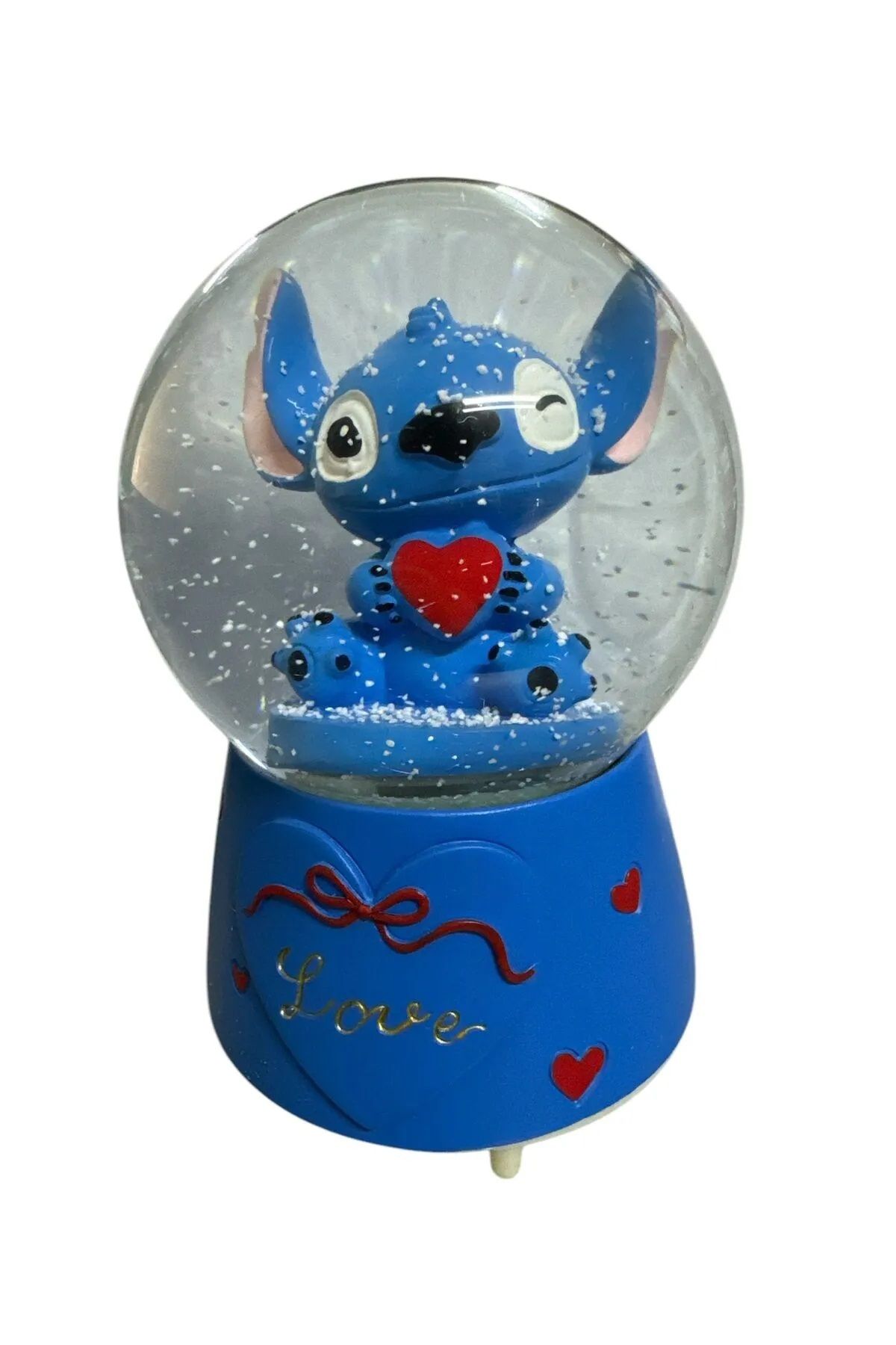 zeynobella Stitch Müzikli Işıklı Gece Lambası Büyük Boy Kar Küresi