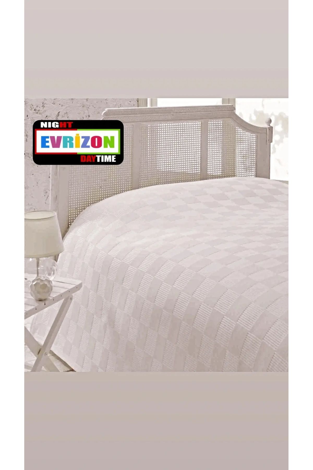 EVRİZON Tek Kişilik Dama Desenli Pike 160 X 220