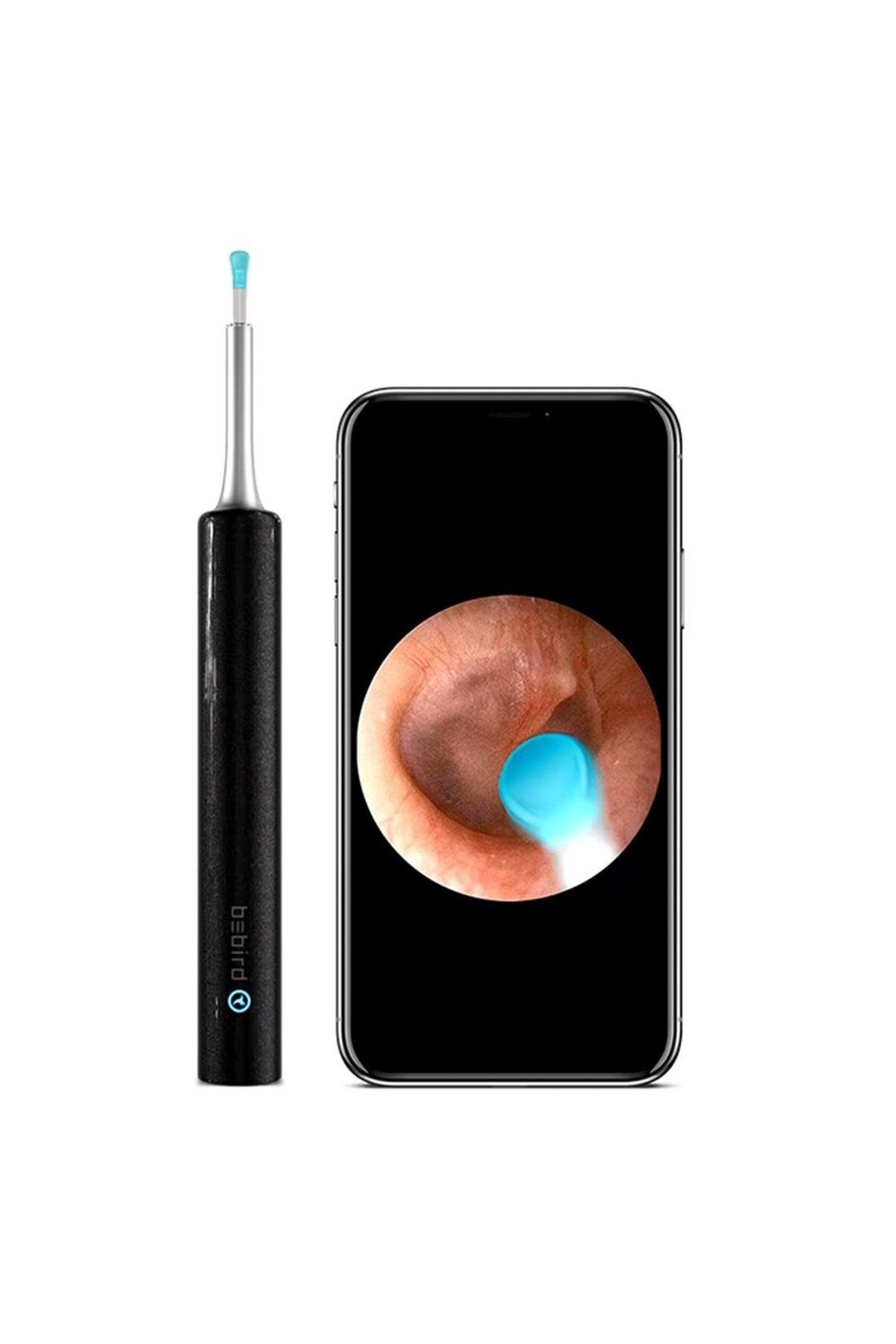 Bebird T5 5MP Kamera 3.5mm Lens Şarjlı Wifi Görüntülü Kulak Temizleyici Siyah Renk