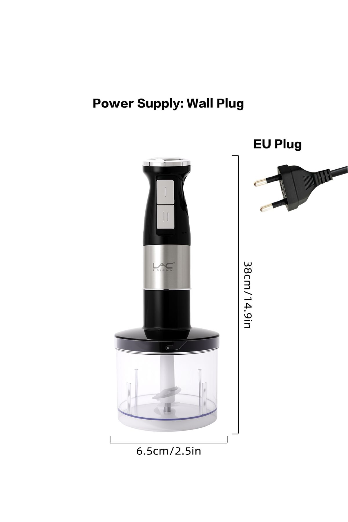 LAC LAICHY-4 In 1 Blender, 340w 2-speed And Turbo Mode,600ml Container,for Smoothie Sauces Food Soups 8