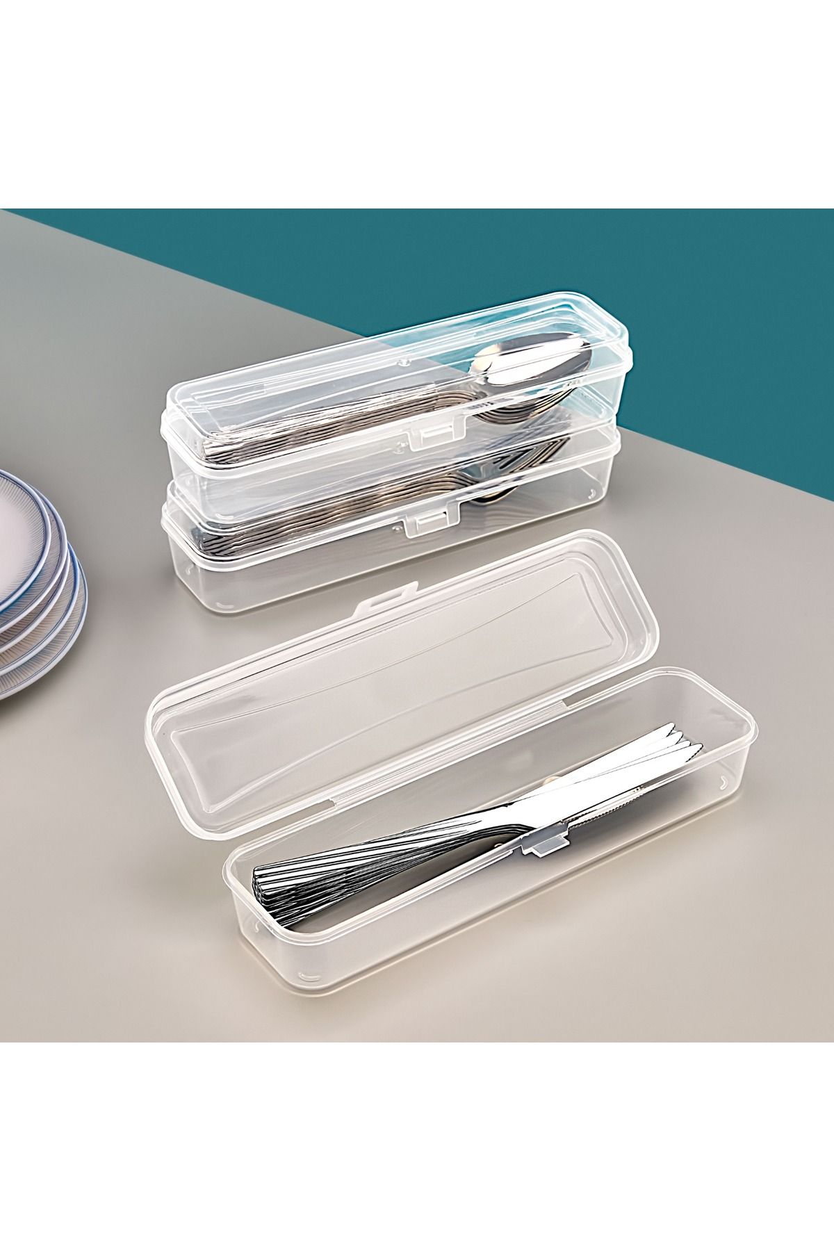Gardino-Set of 5 Cutlery Storage Container - Spoon Fork Carrying Container Multi-Purpose Organizer 1