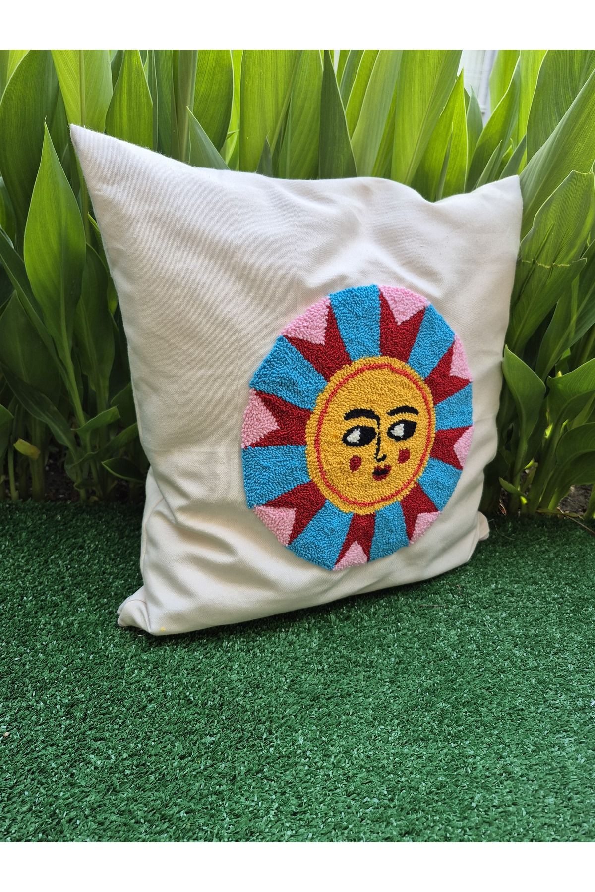 shop El İşlemesi Punch Gülen Güneş Kırlent Kılıf