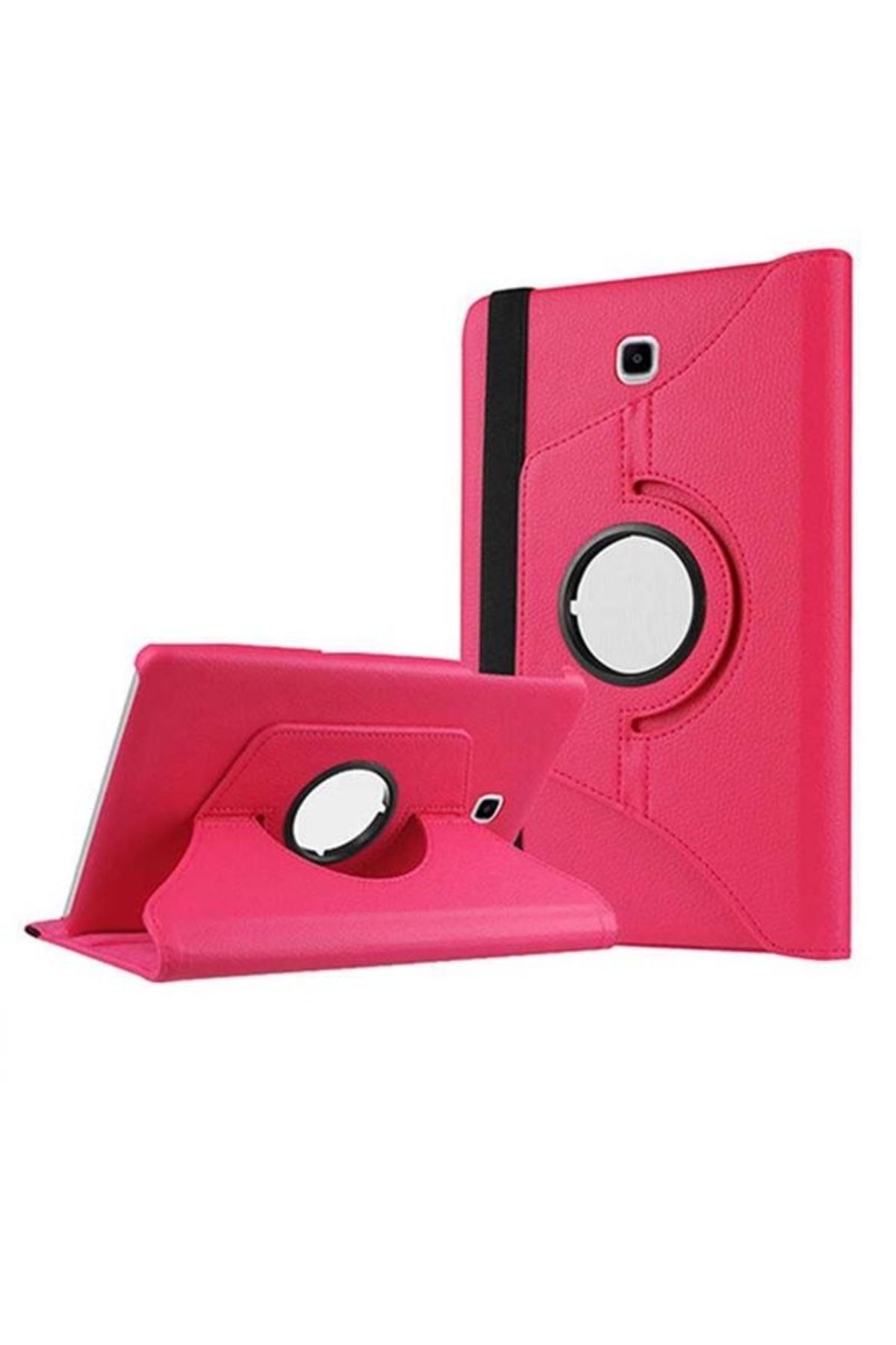 qtop Tablet Kılıf Standlı Dönerli 8 İnç Samsung Tab S2 T175 Pembe