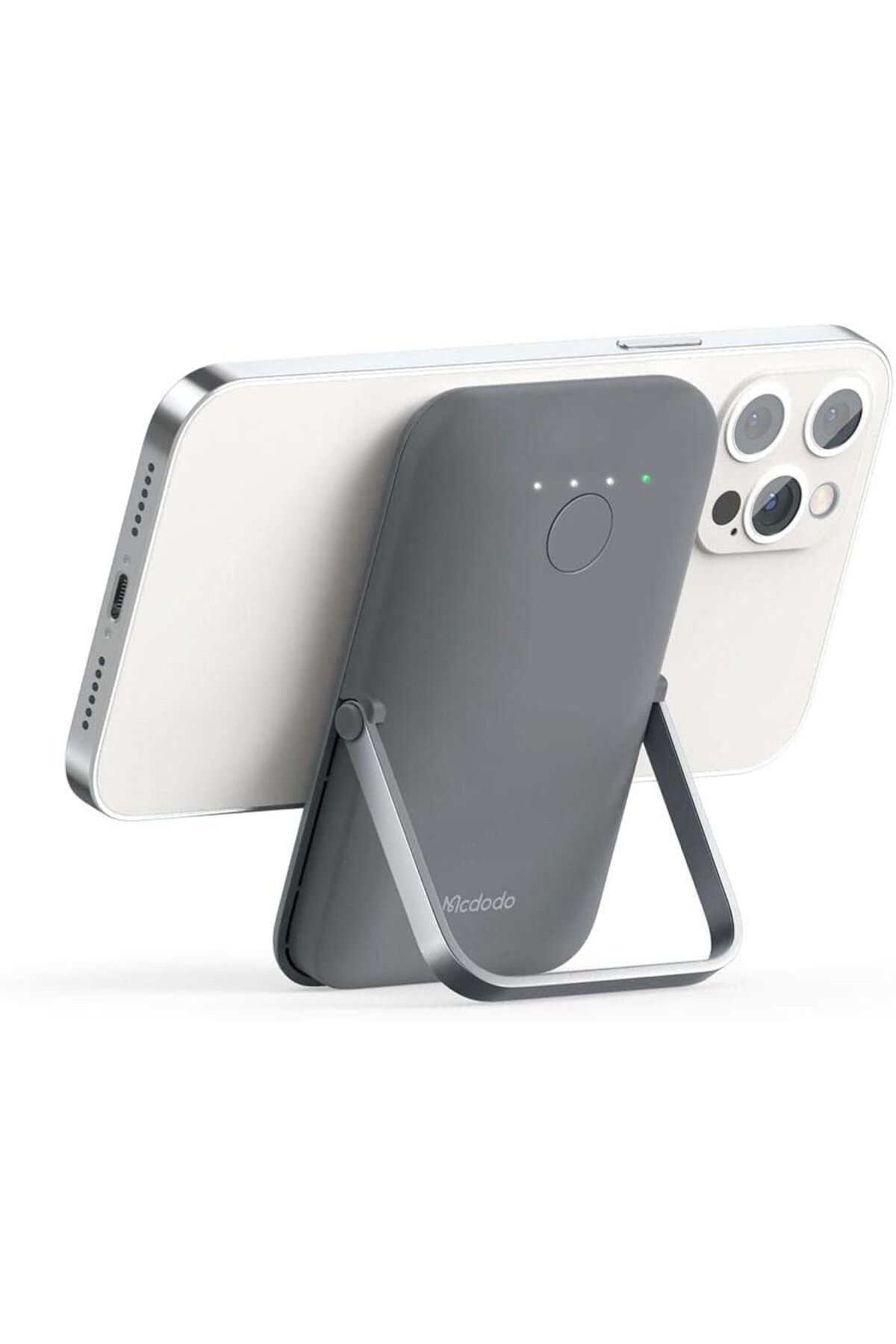 STOREMAX Mc-7050 5000mAh 15W Standlı Manyetik Hızlı Kablosuz Powerbank Gri TrendBazaar 1057563