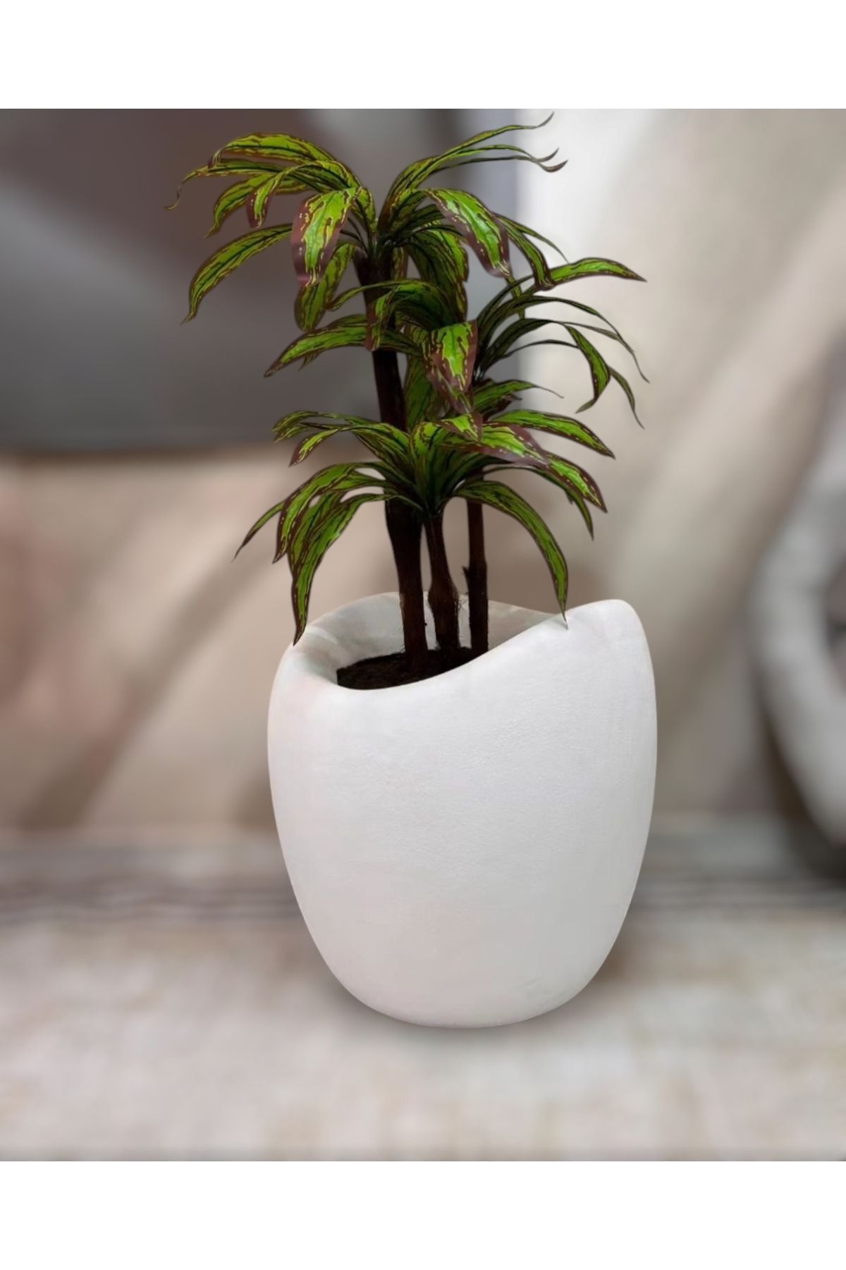 ORGANICYOU BOHEM HOME FİBERGLAS BAHÇE ve EV DEKORASYONU SAKSI YUMURTA MODELİ