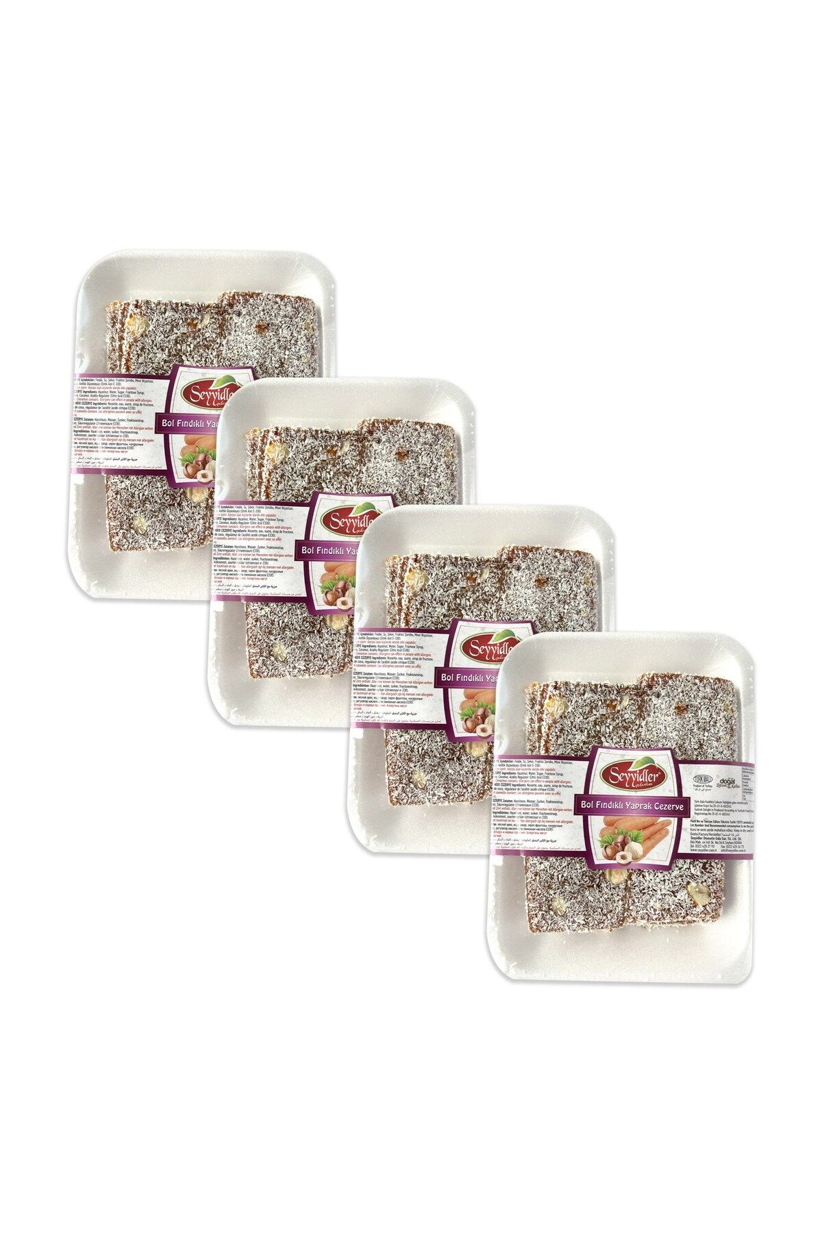 seyyidler Bol Fındıklı Yaprak Cezerye 300 gr x 4 Adet